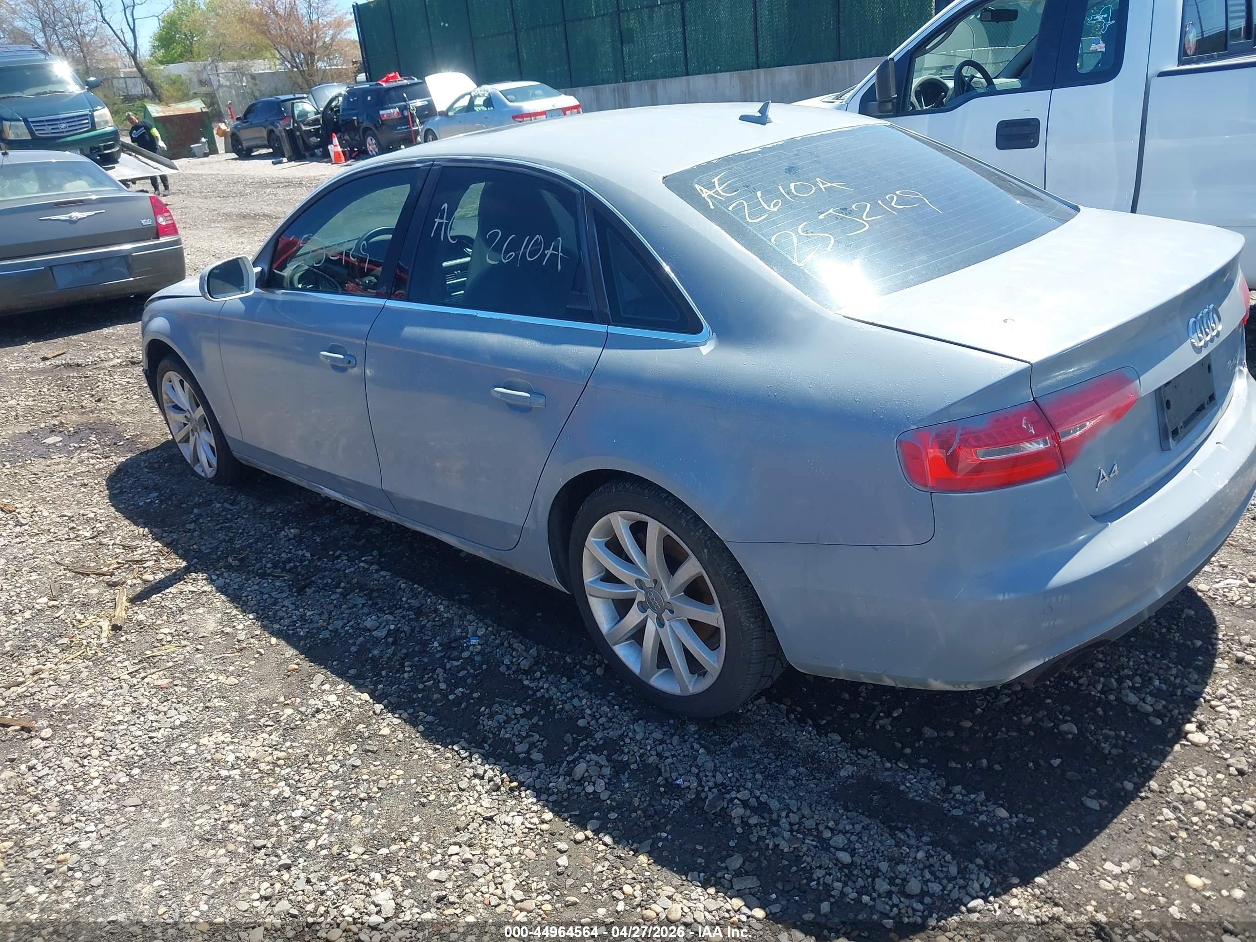2013 Audi A4 2.0t Premium Gray vin: WAUFFAFL4DA181214
