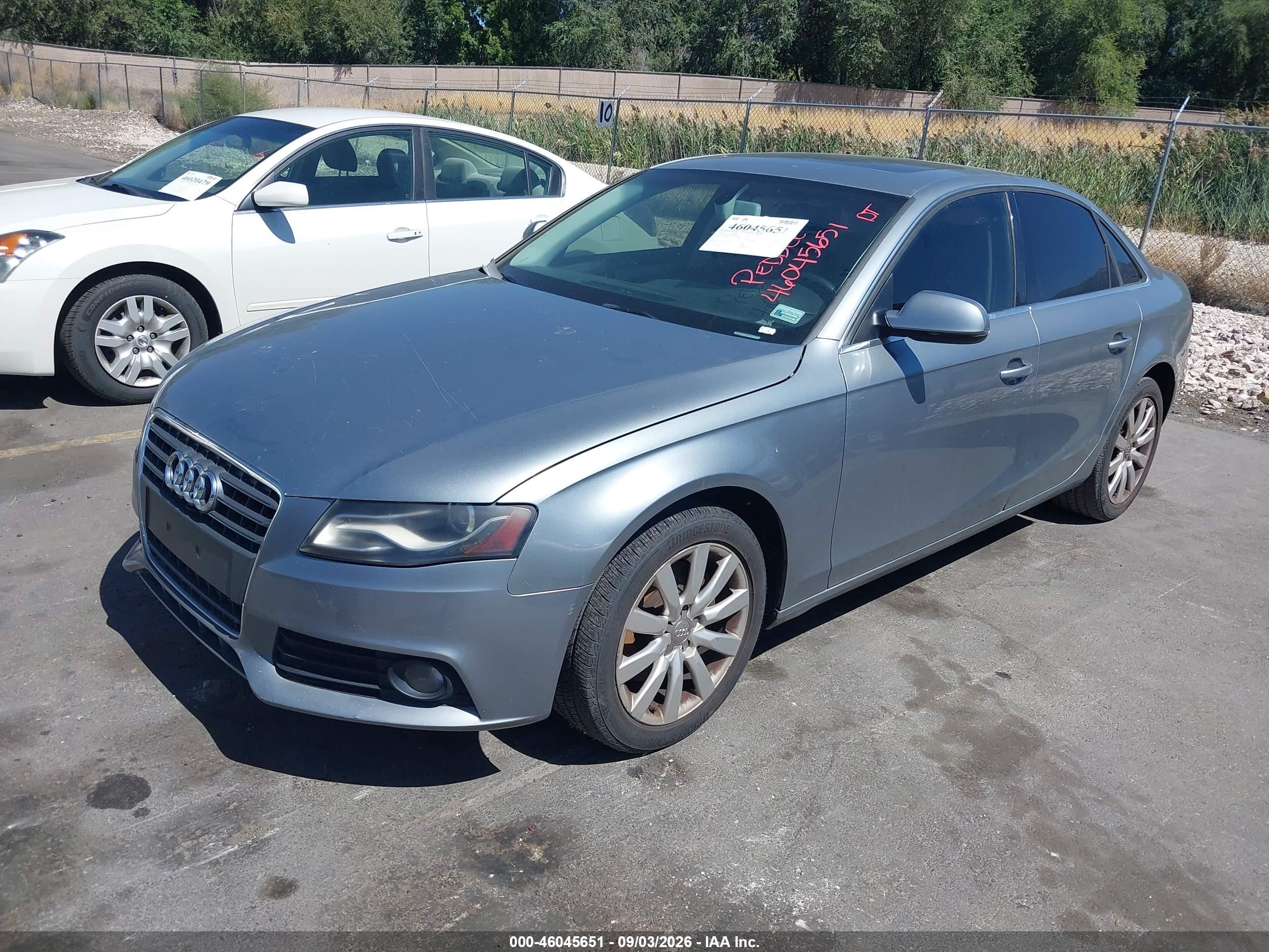 2010 Audi A4 2.0t Premium Gray vin: WAUFFAFL5AN017491