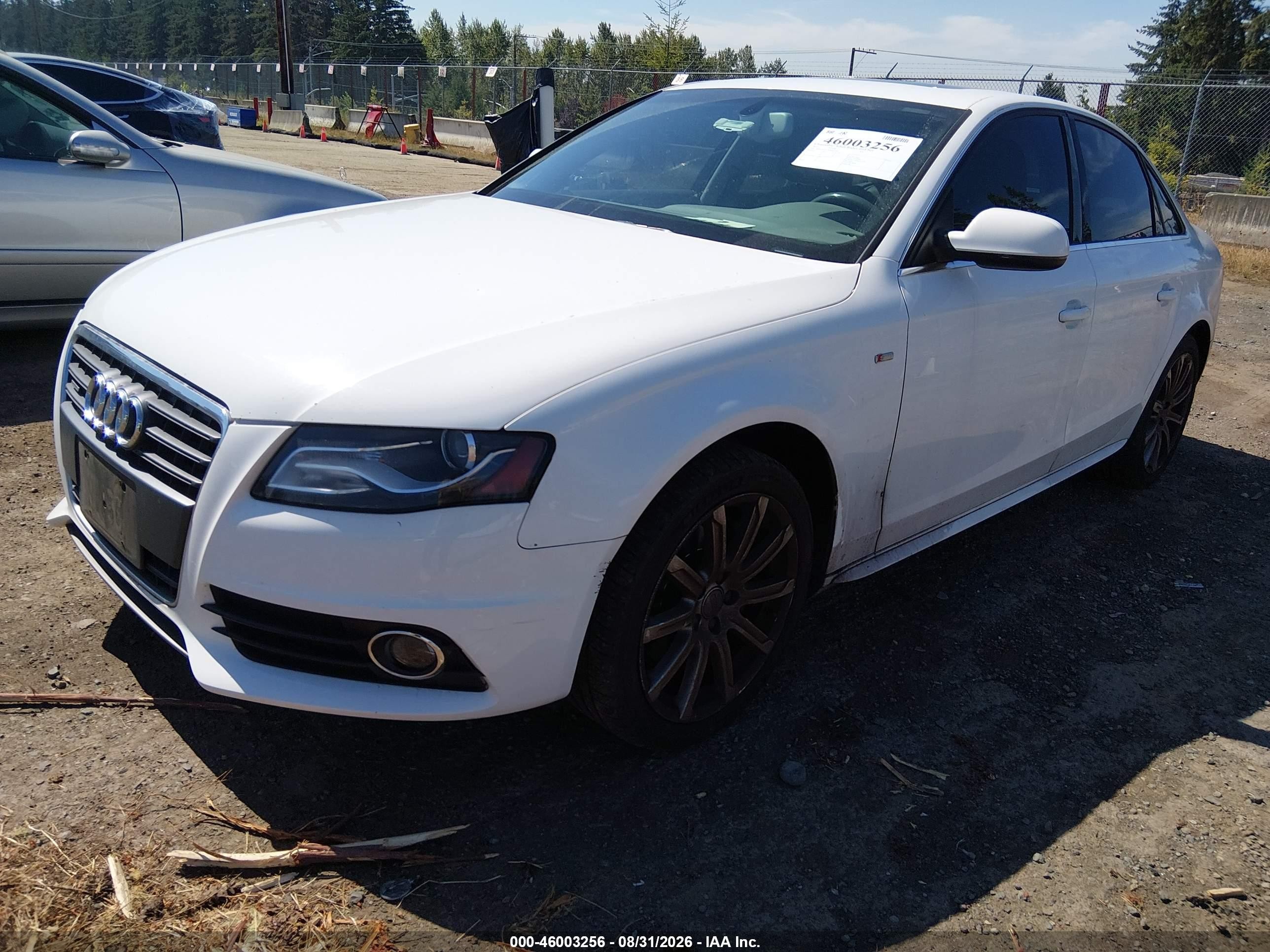 2012 Audi A4 2.0t Premium White vin: WAUFFAFL5CN001195