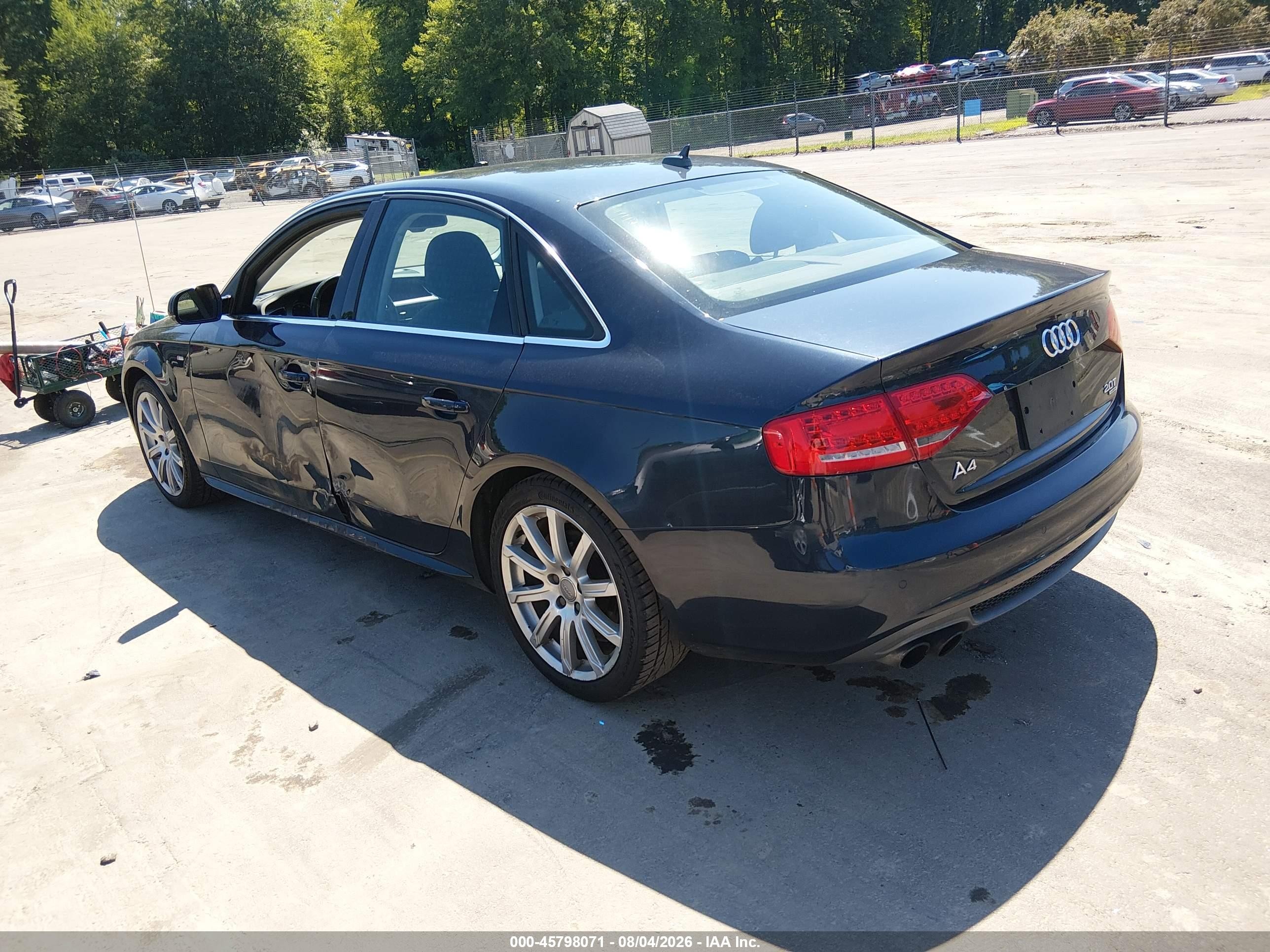 2012 Audi A4 2.0t Premium Plus Black vin: WAUFFAFL5CN006350