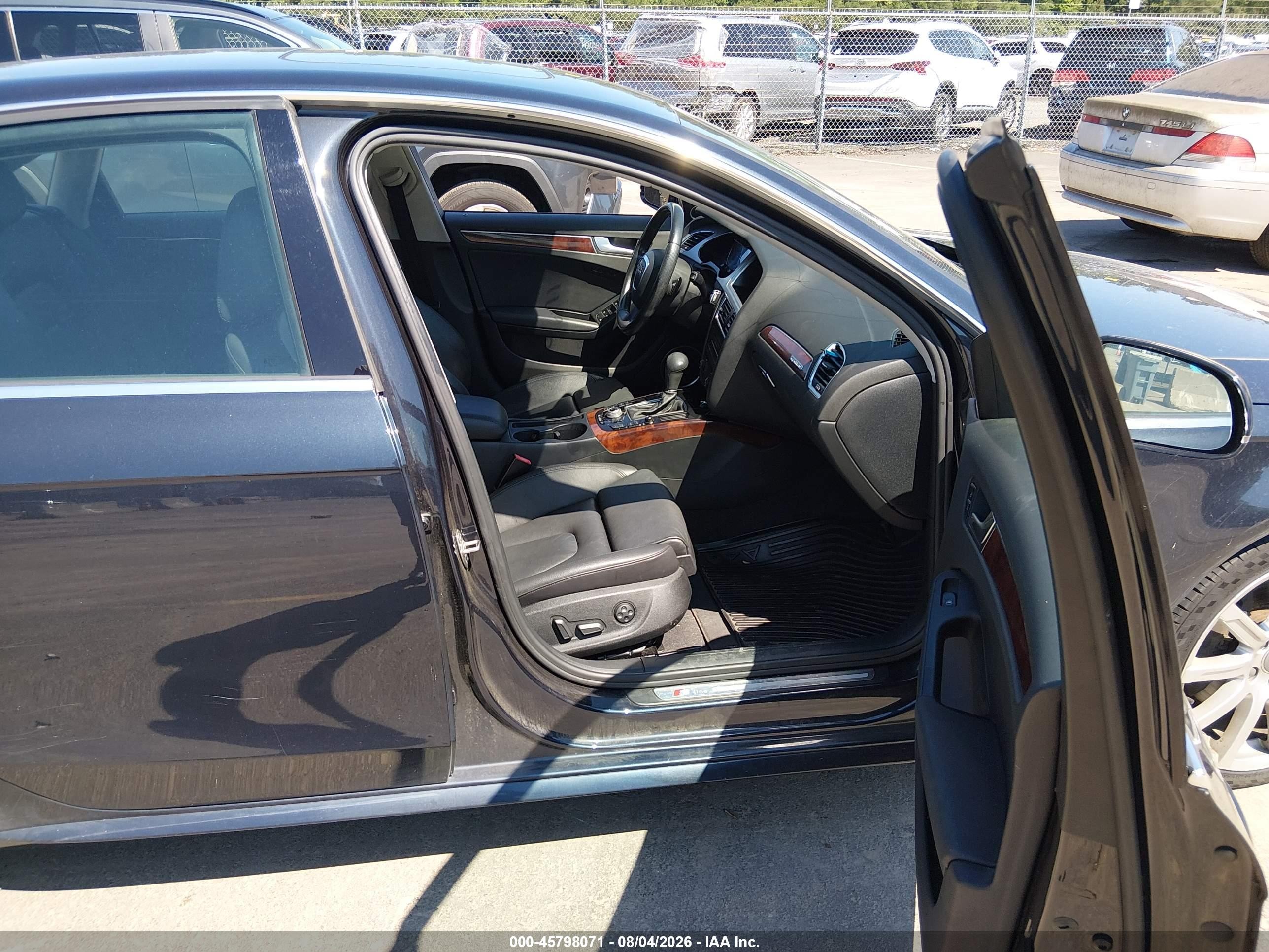 2012 Audi A4 2.0t Premium Plus Black vin: WAUFFAFL5CN006350