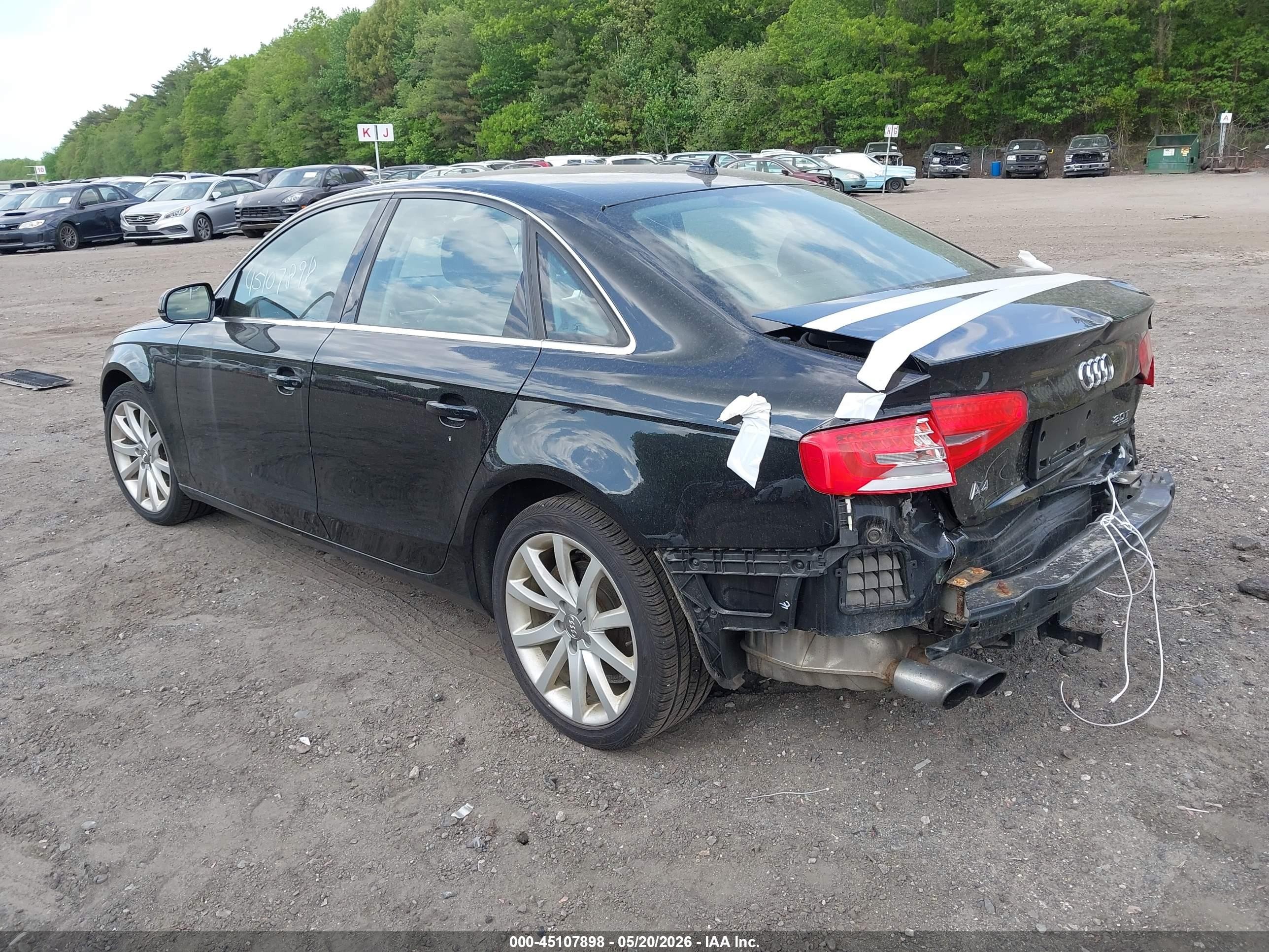 2013 Audi A4 2.0t Premium Black vin: WAUFFAFL5DN038023