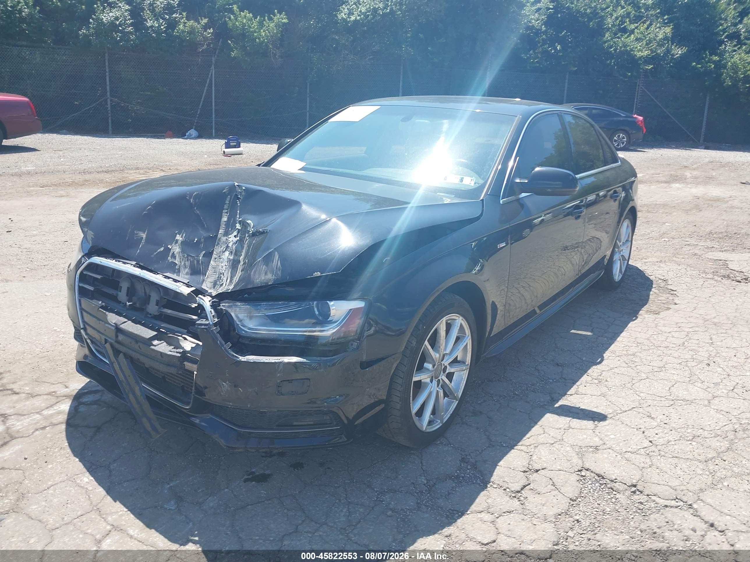 2014 Audi A4 2.0t Premium Черный vin: WAUFFAFL5EA080121