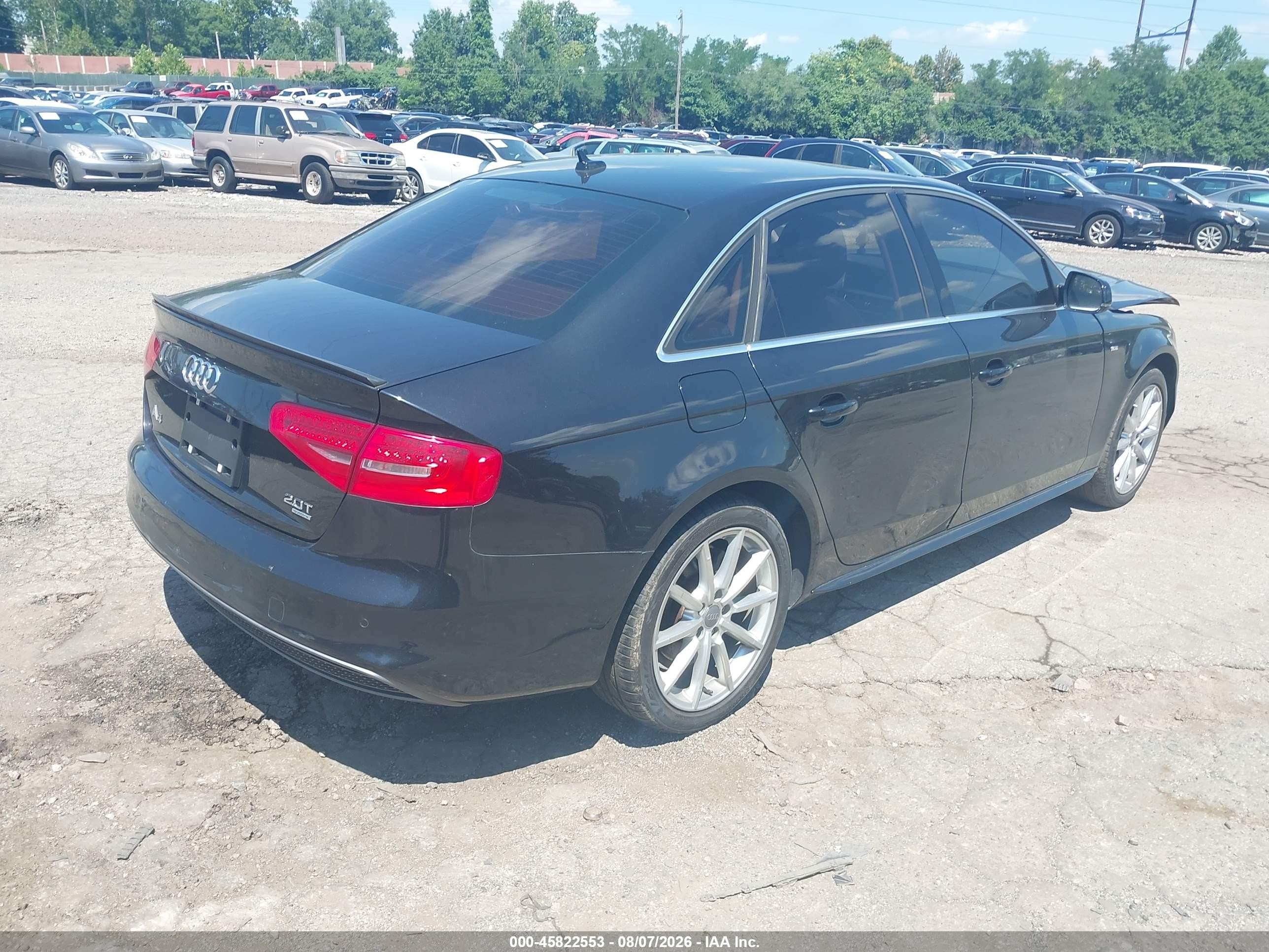 2014 Audi A4 2.0t Premium Черный vin: WAUFFAFL5EA080121
