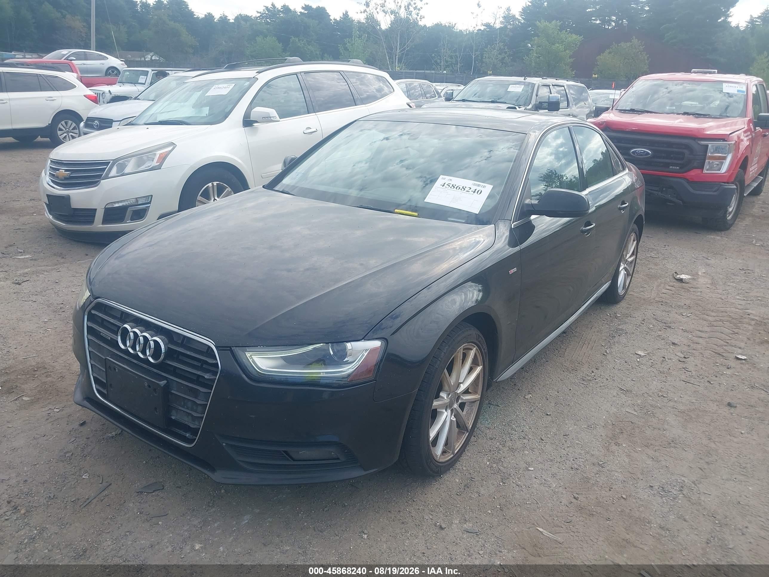 2014 Audi A4 2.0t Premium Черный vin: WAUFFAFL5EN032093