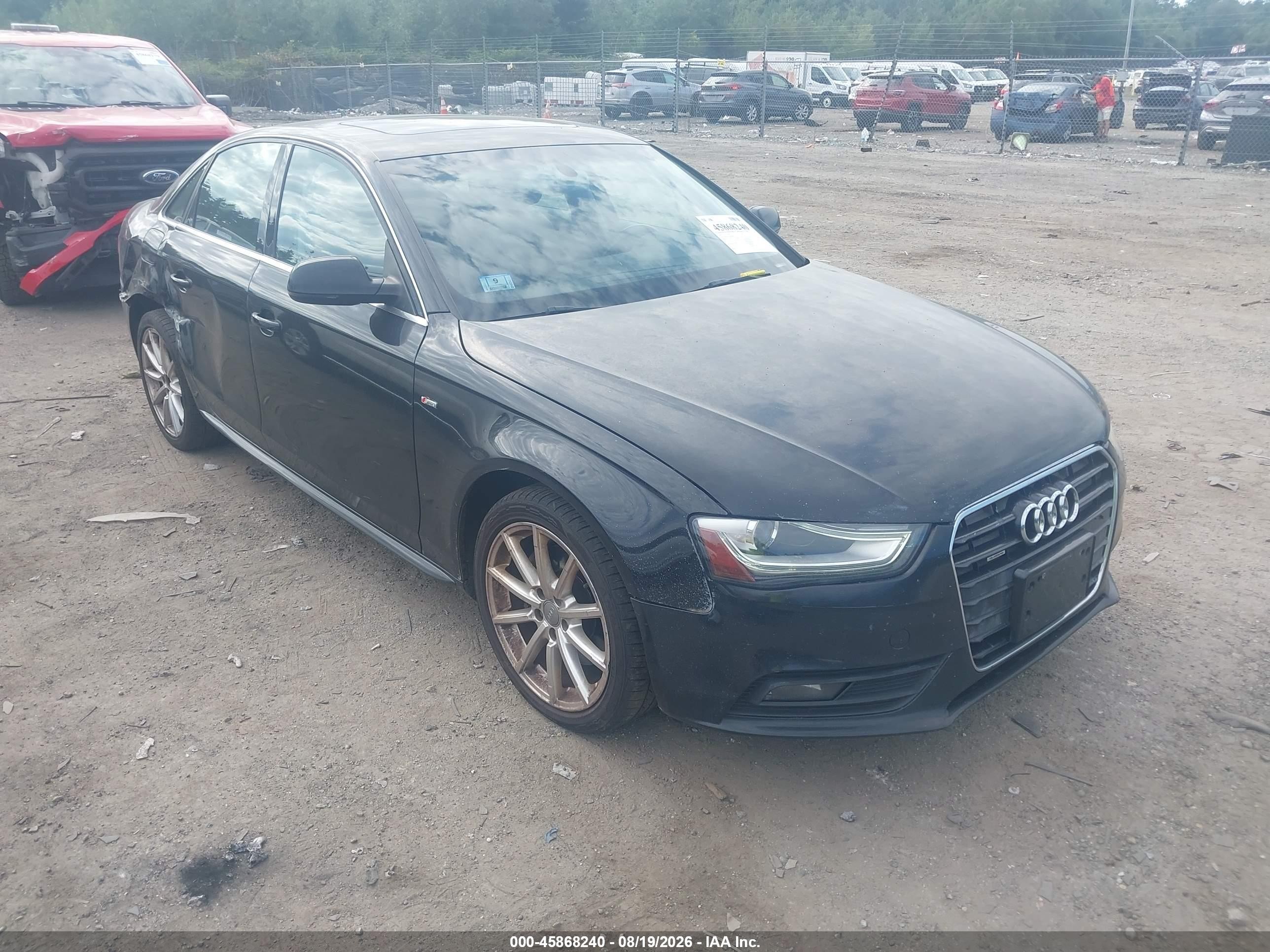 2014 Audi A4 2.0t Premium Черный vin: WAUFFAFL5EN032093