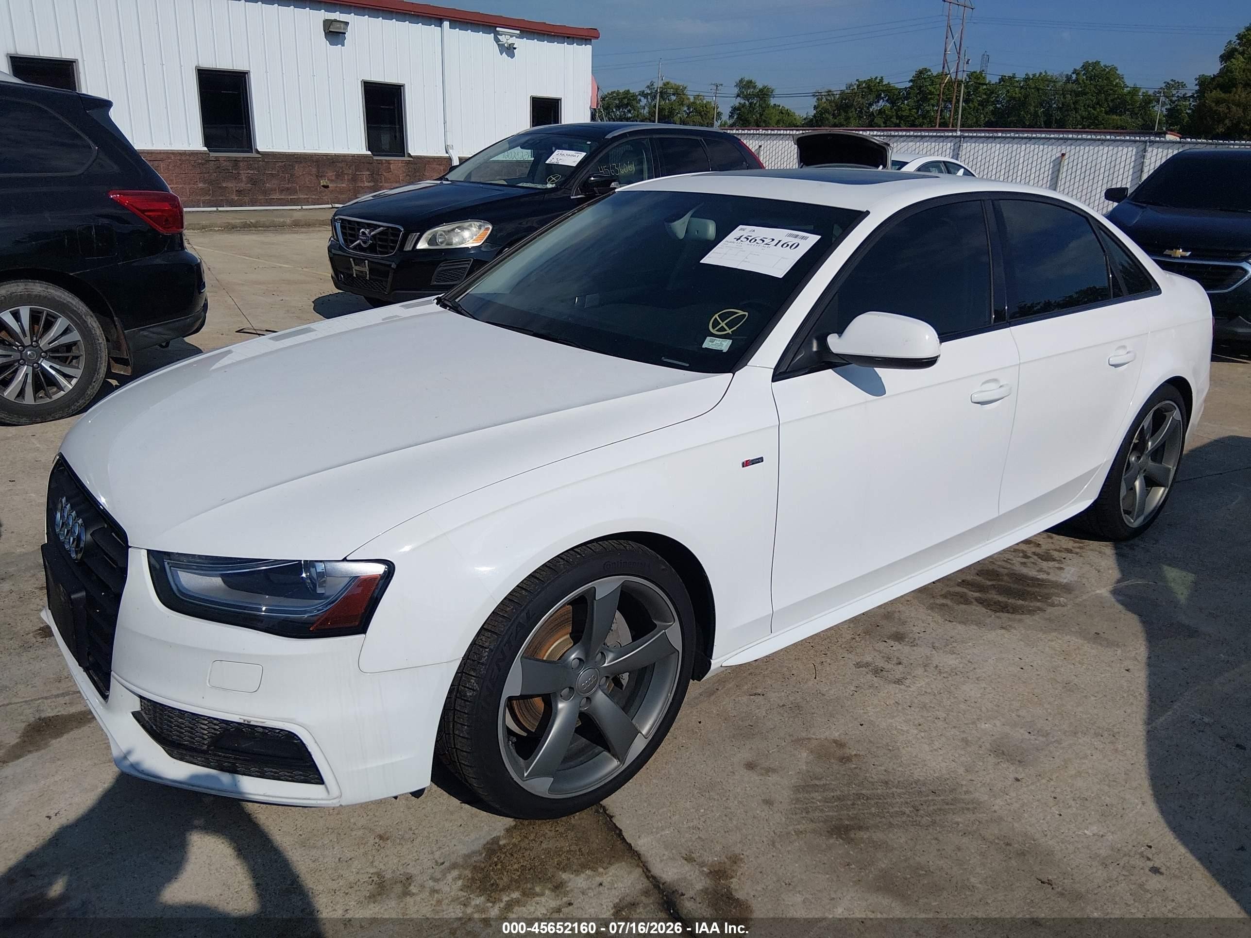2014 Audi A4 2.0t Premium Белый vin: WAUFFAFL5EN034491