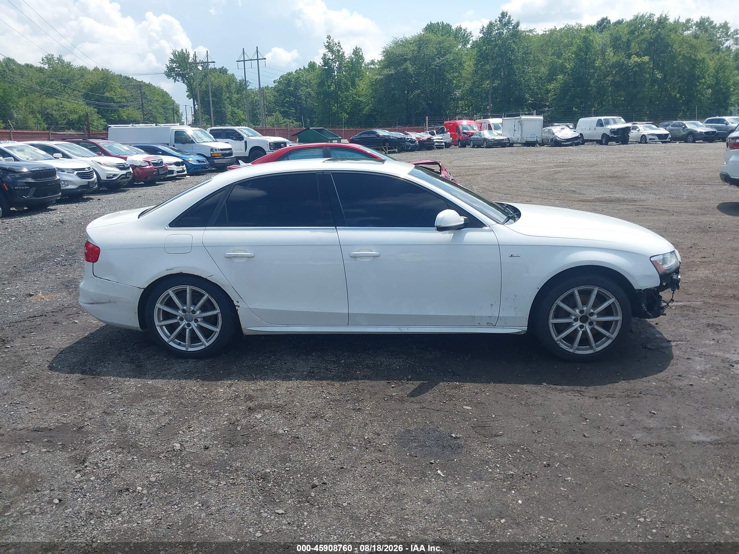 2015 Audi A4 2.0t Premium White vin: WAUFFAFL5FN002903