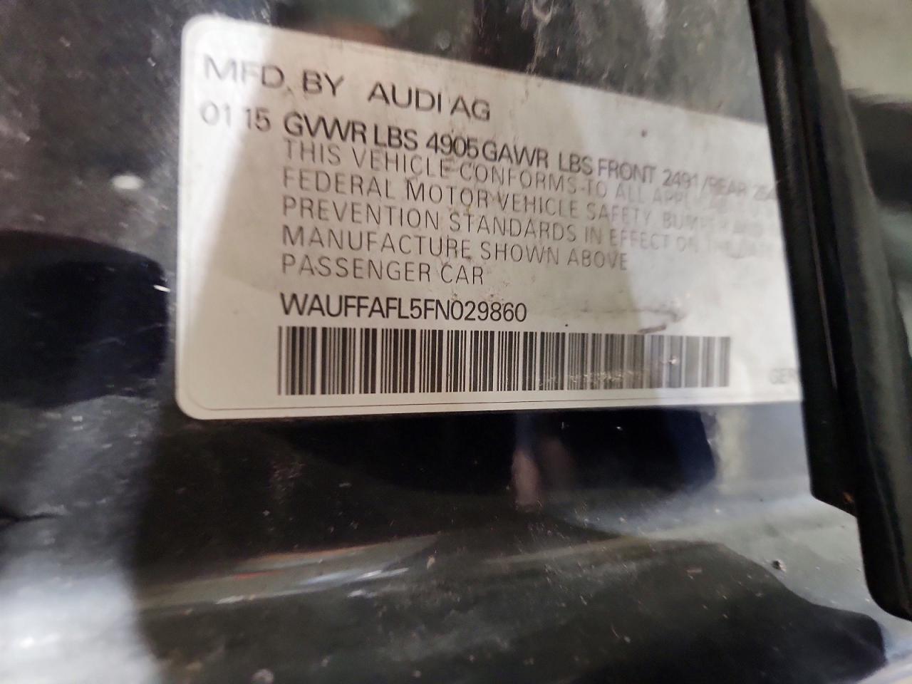 2015 Audi A4 Premium Plus Blue vin: WAUFFAFL5FN029860