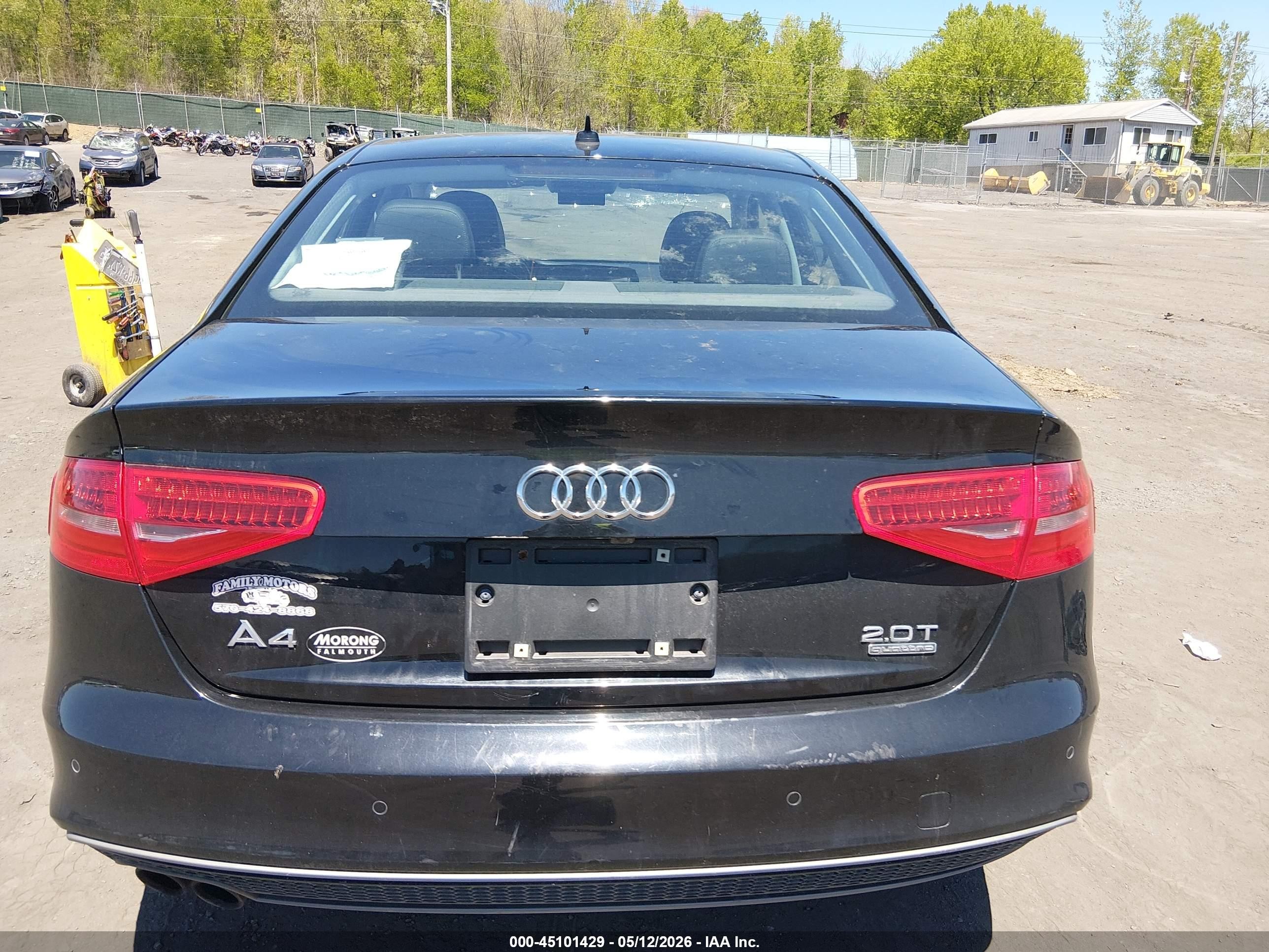 2015 Audi A4 2.0t Premium Black vin: WAUFFAFL5FN038610
