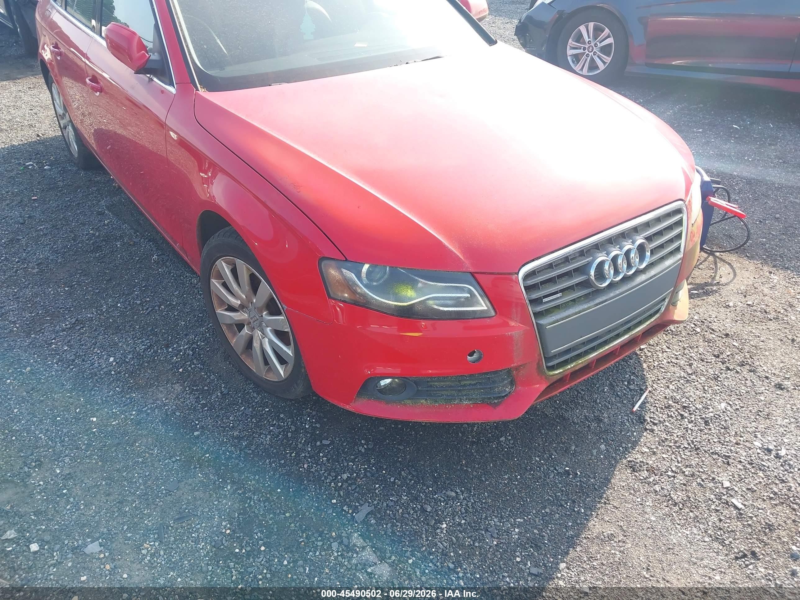 2010 Audi A4 2.0t Premium Red vin: WAUFFAFL6AN052976