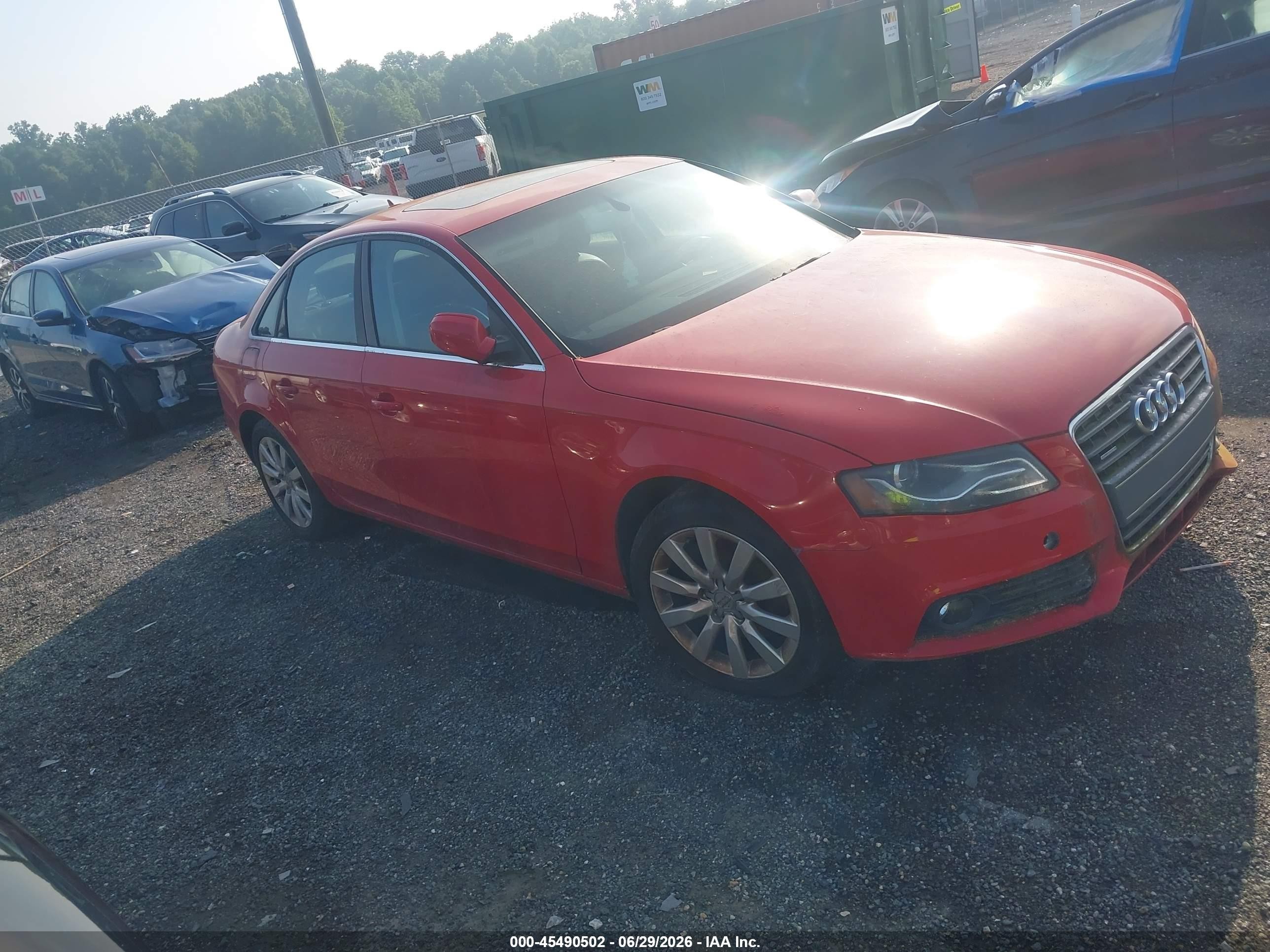 2010 Audi A4 2.0t Premium Red vin: WAUFFAFL6AN052976