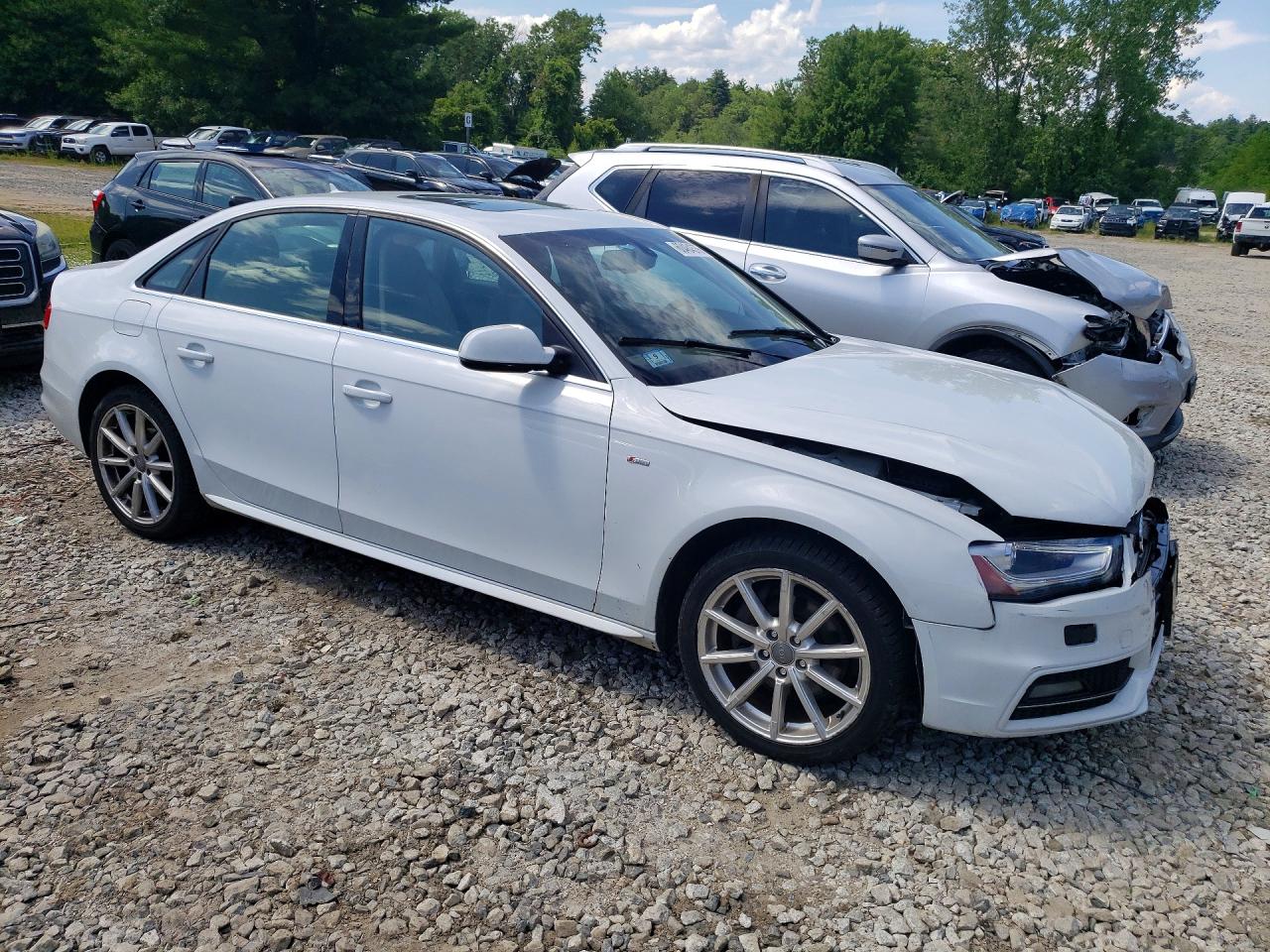 2014 Audi A4 Premium Plus White vin: WAUFFAFL6EN017649