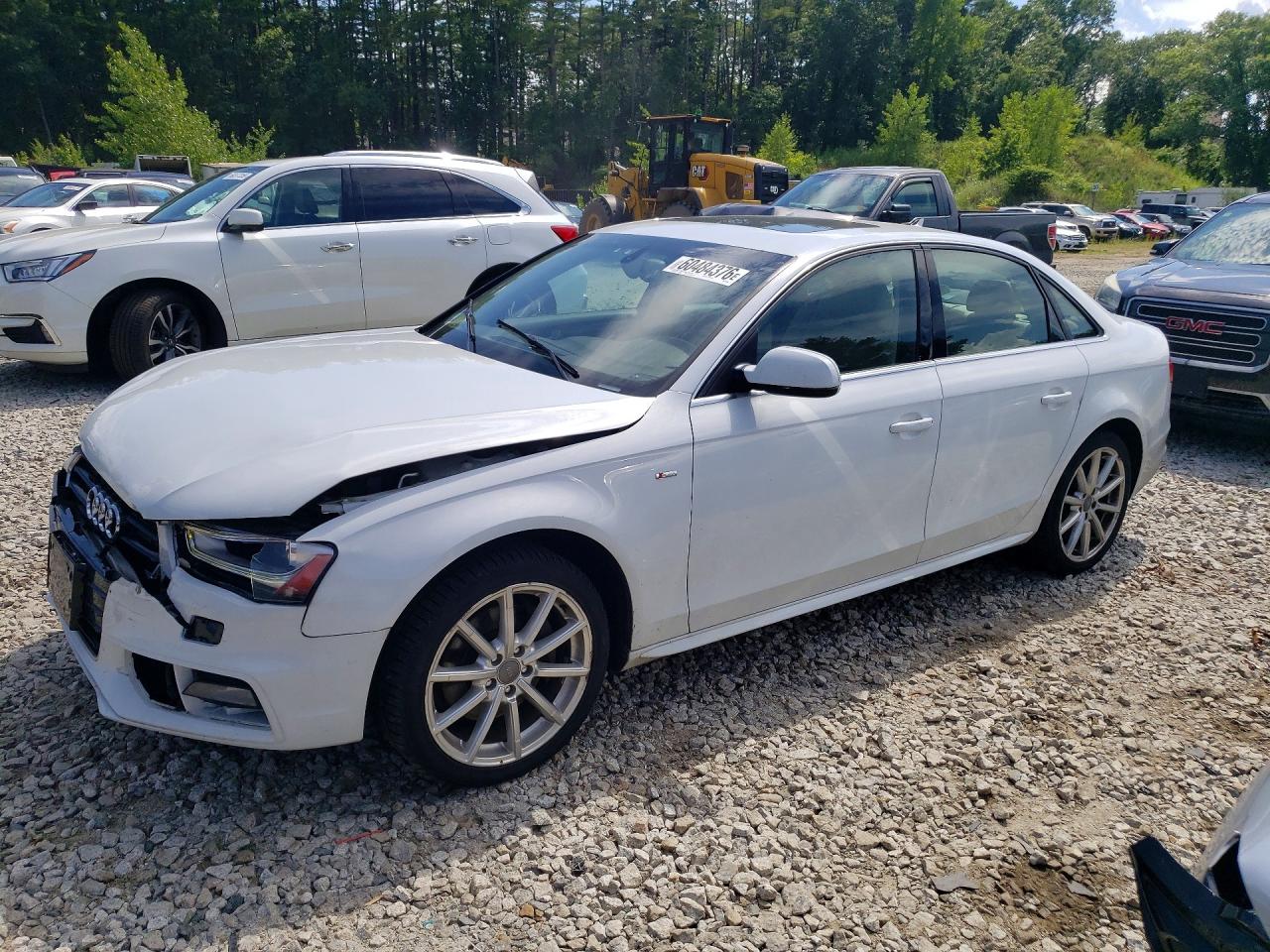 2014 Audi A4 Premium Plus White vin: WAUFFAFL6EN017649