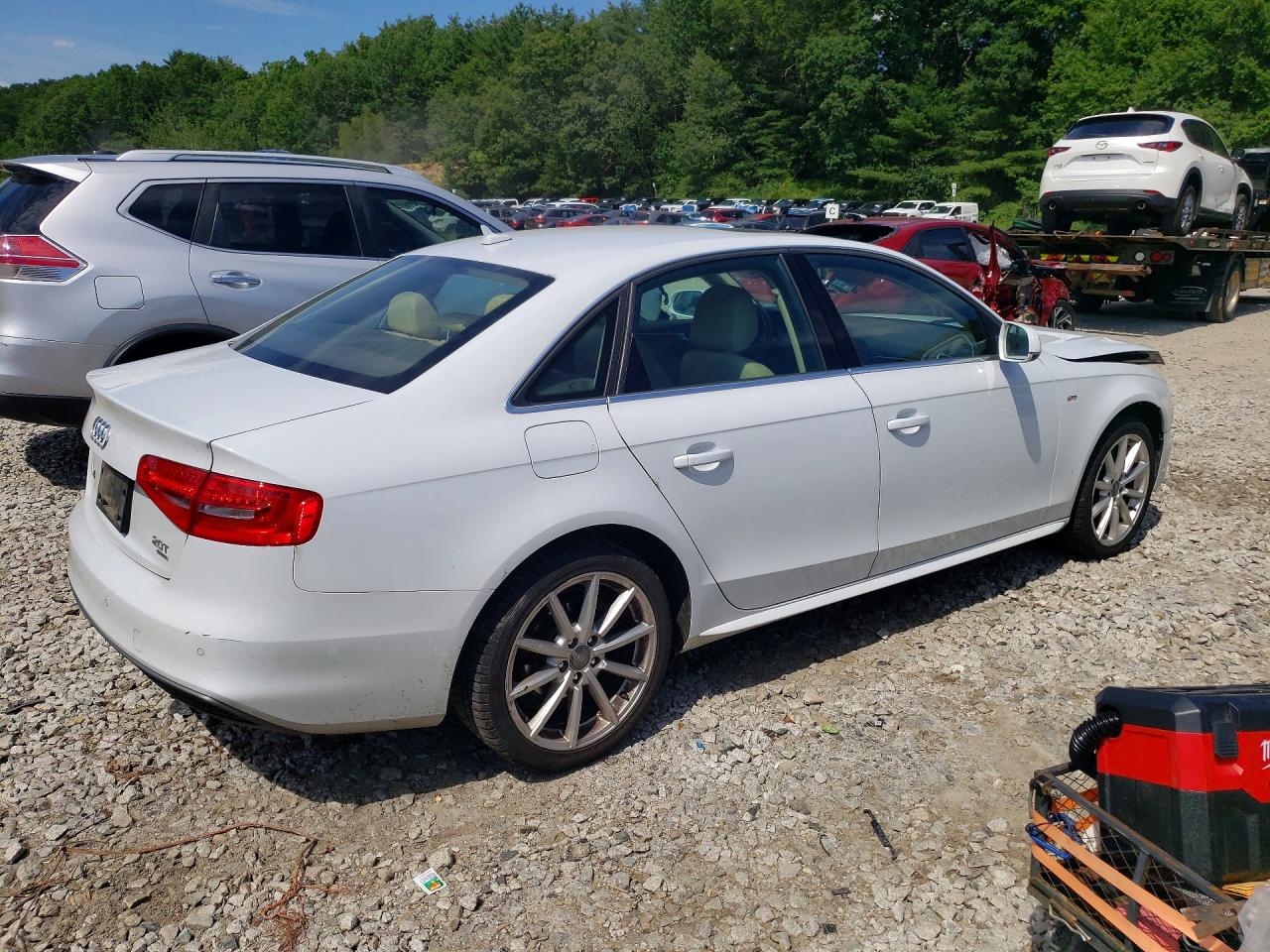 2014 Audi A4 Premium Plus White vin: WAUFFAFL6EN017649