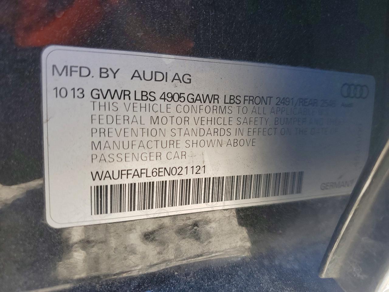2014 Audi A4 Premium Plus Black vin: WAUFFAFL6EN021121