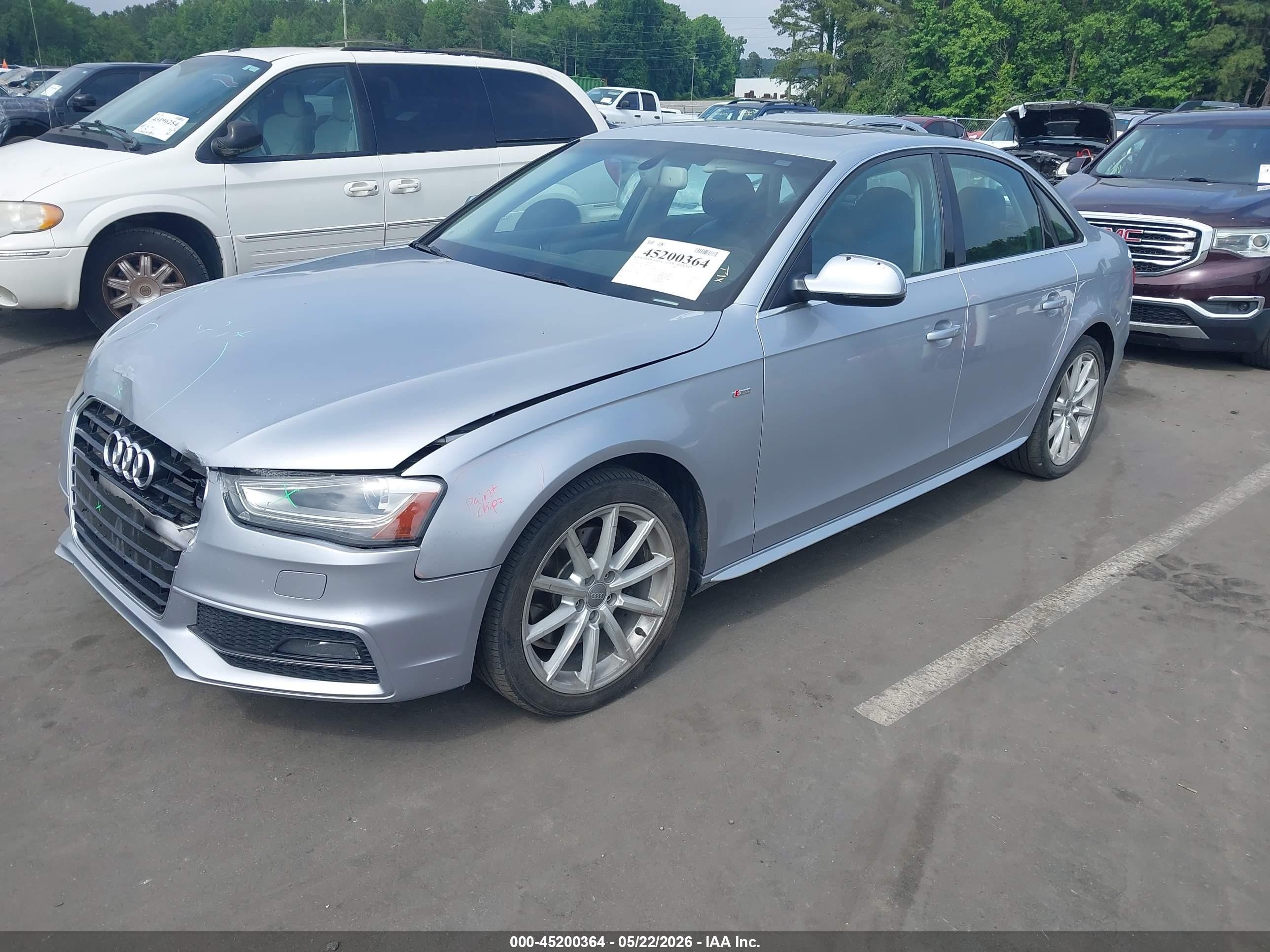 2015 Audi A4 2.0t Premium Серебряный vin: WAUFFAFL6FN002201