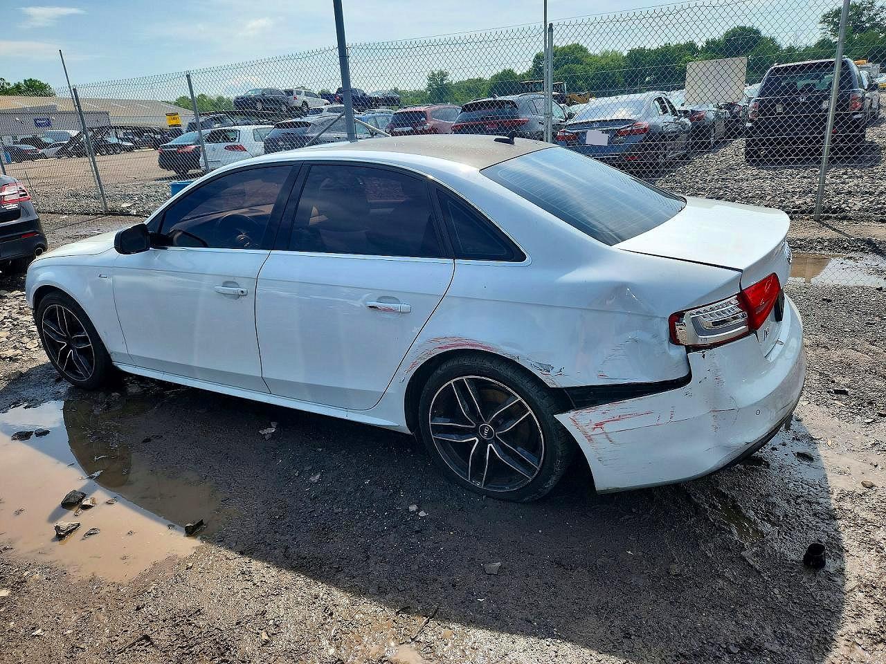 2015 Audi A4 Premium Plus White vin: WAUFFAFL6FN007513