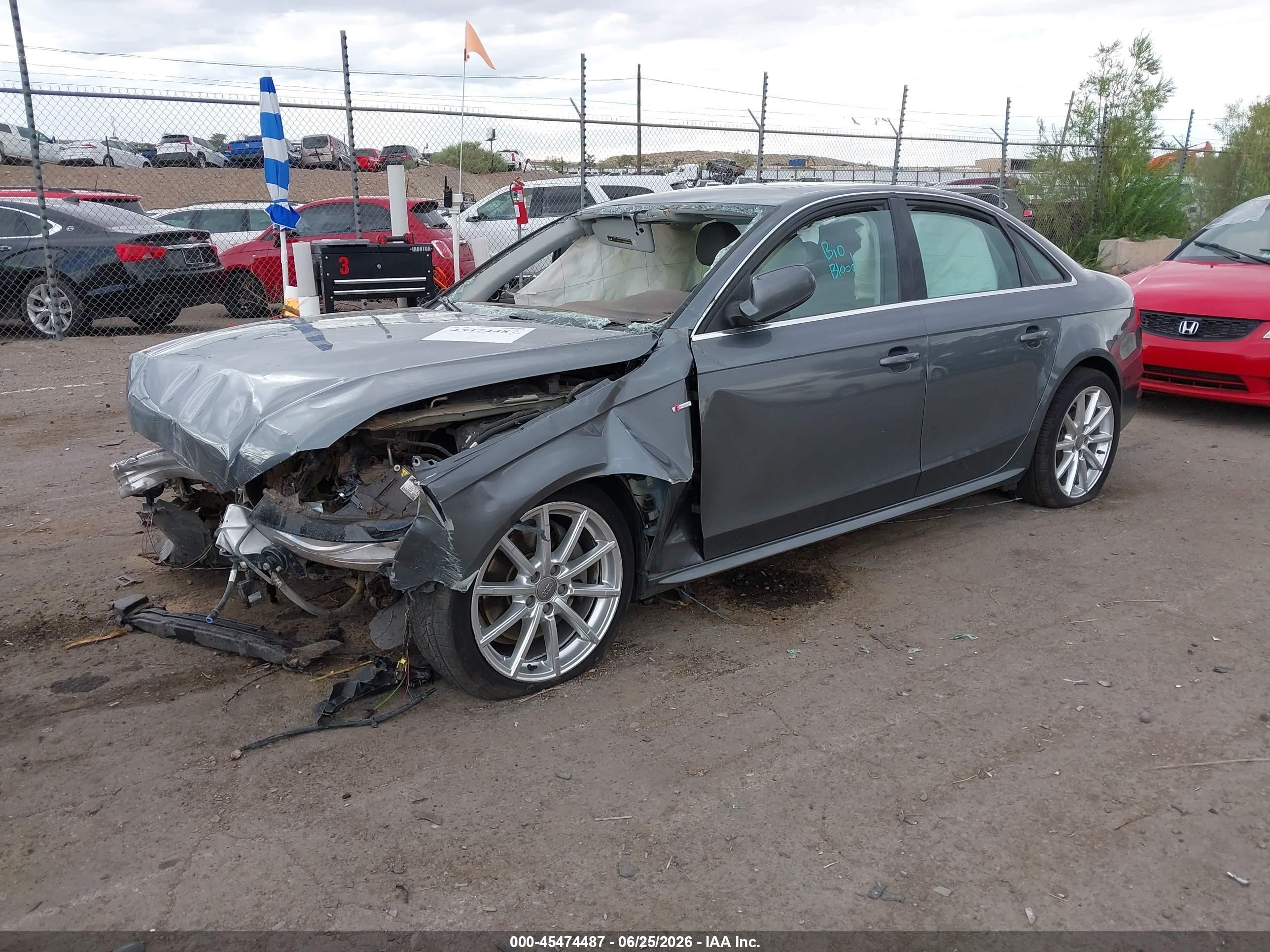 2015 Audi A4 2.0t Premium Gray vin: WAUFFAFL6FN010072