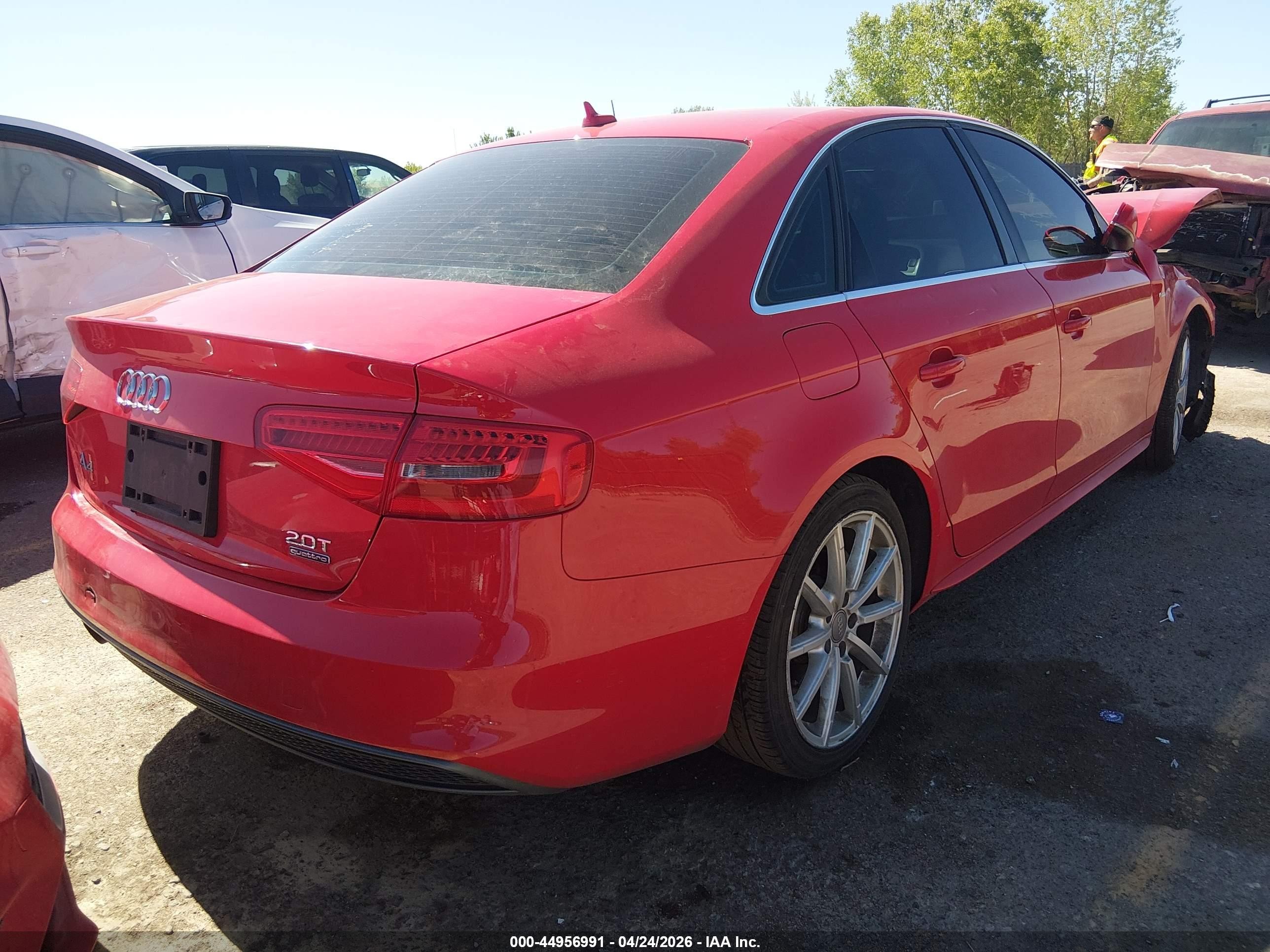 2015 Audi A4 2.0t Premium Красный vin: WAUFFAFL6FN046084