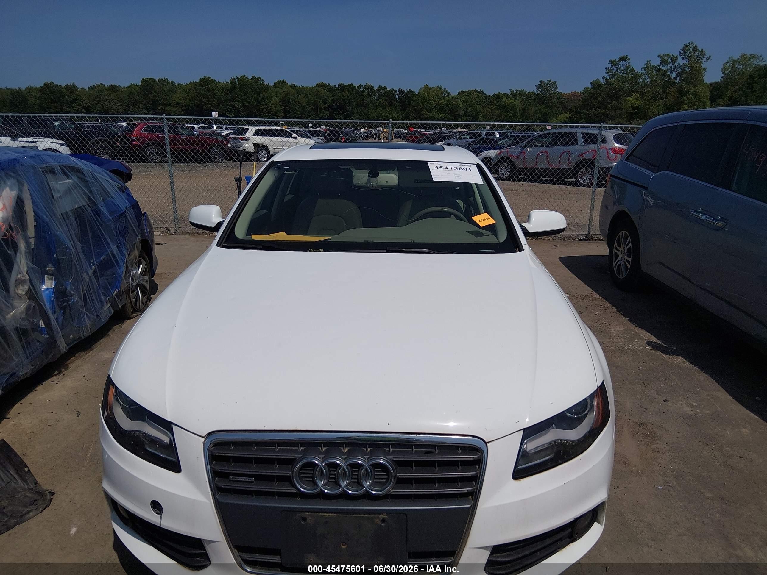 2011 Audi A4 2.0t Premium White vin: WAUFFAFL7BN051949