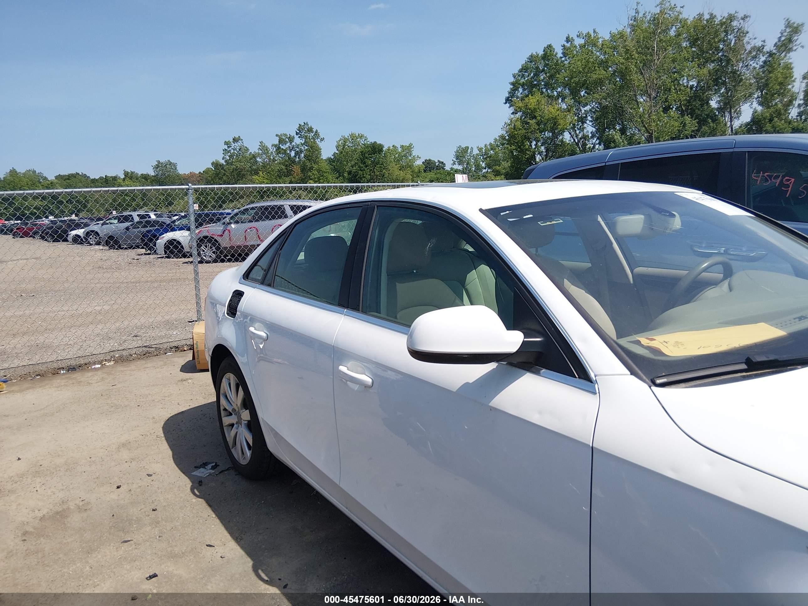 2011 Audi A4 2.0t Premium White vin: WAUFFAFL7BN051949