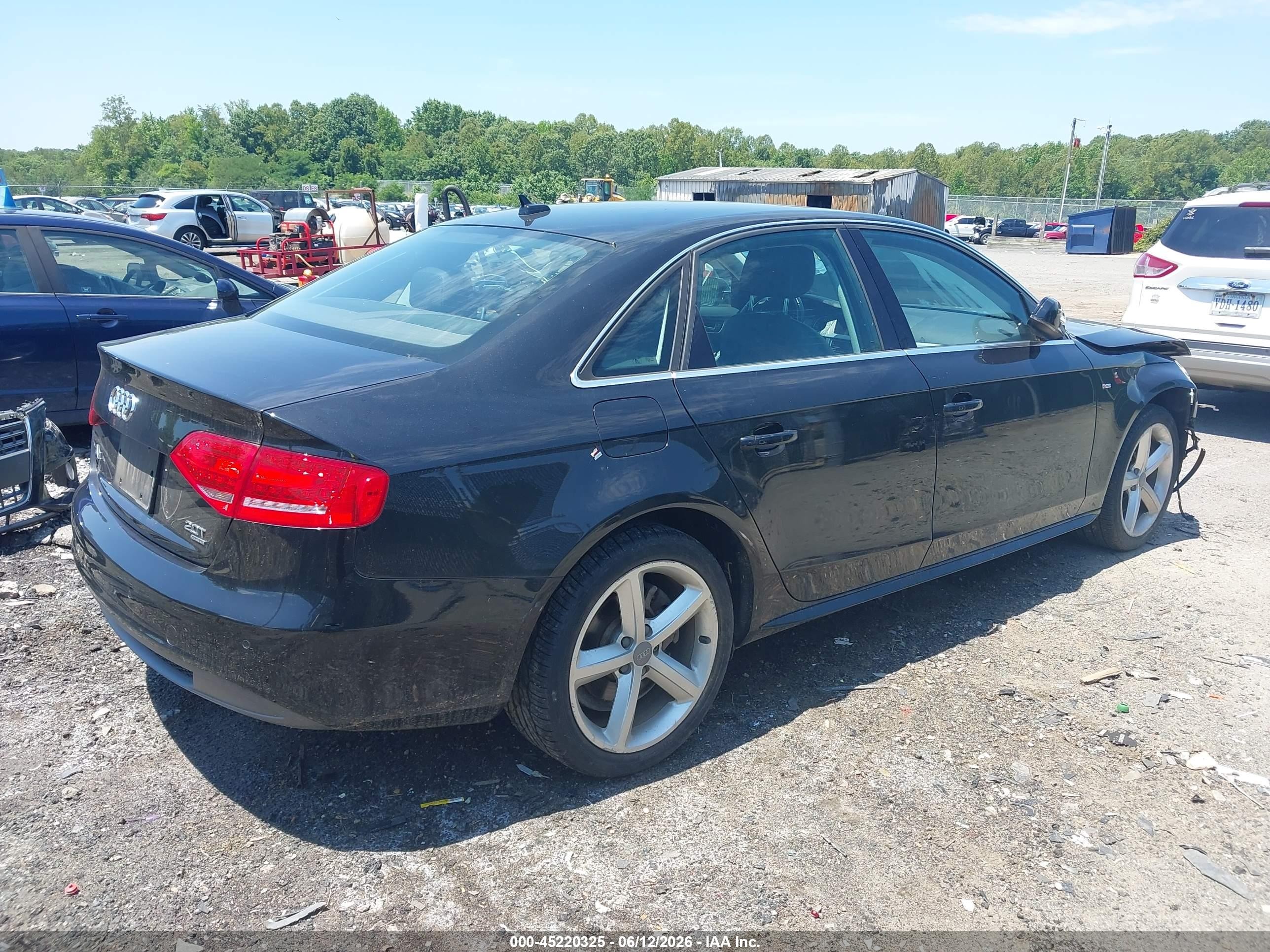 2012 Audi A4 2.0t Premium Black vin: WAUFFAFL7CA116033