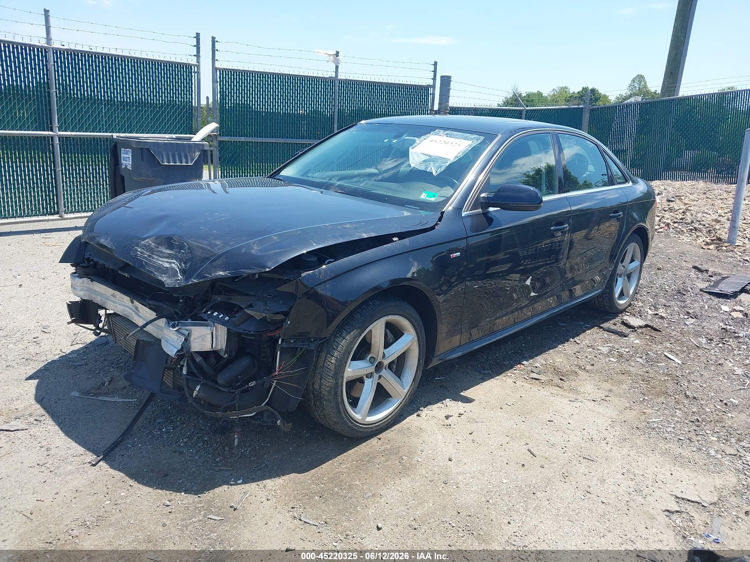 2012 Audi A4 2.0t Premium Black vin: WAUFFAFL7CA116033