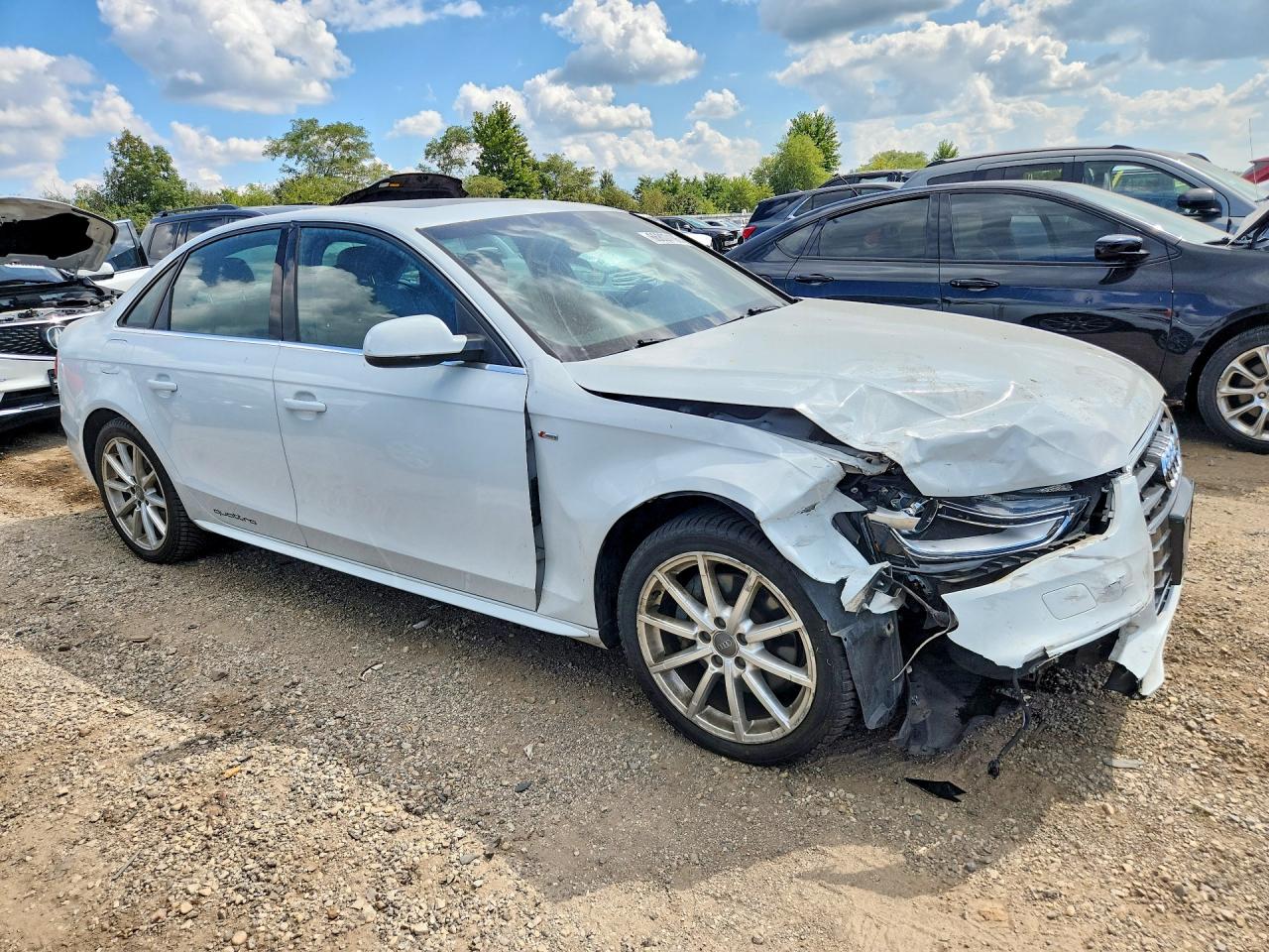 2014 Audi A4 Premium Plus White vin: WAUFFAFL7EA066740
