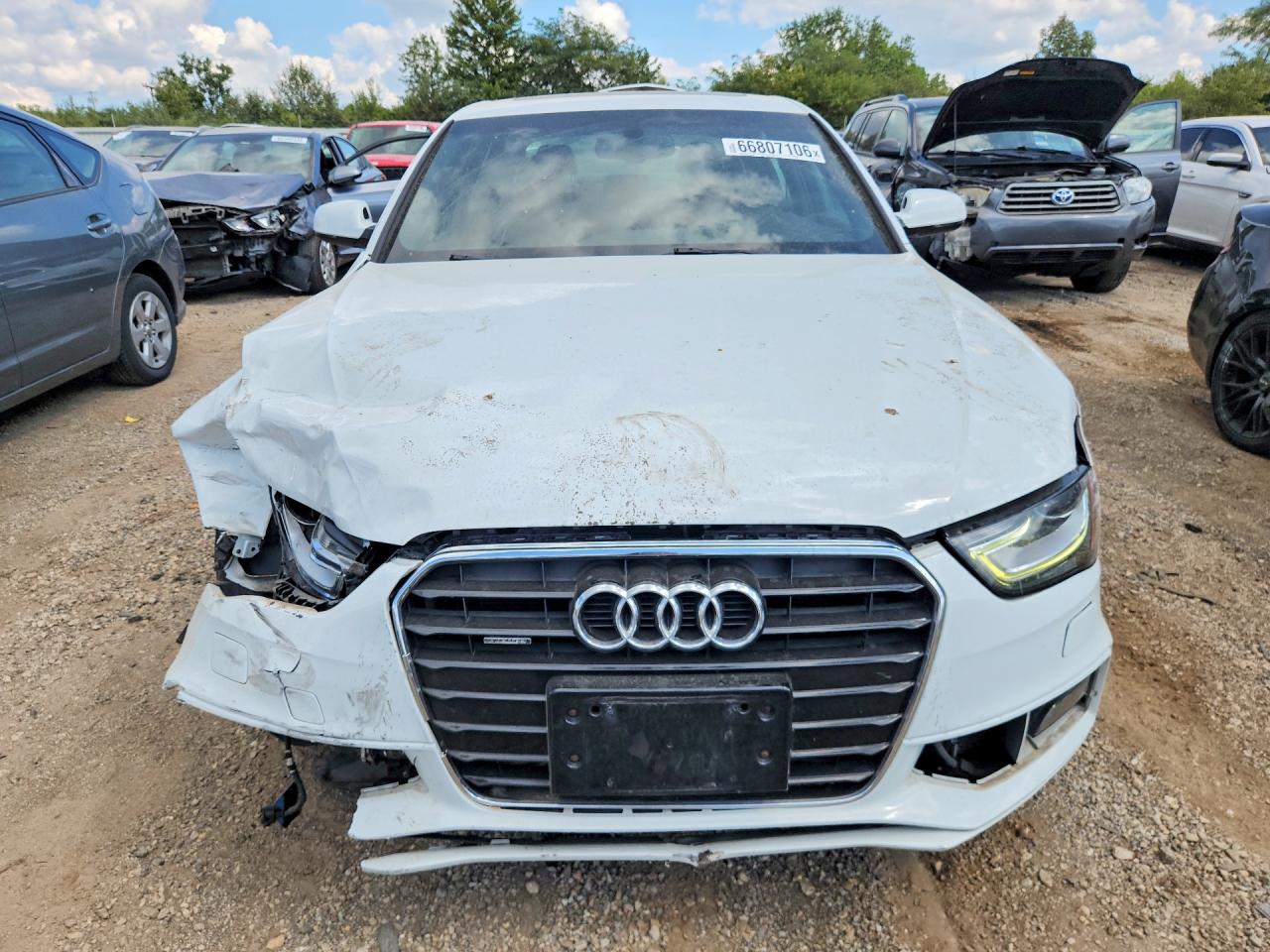 2014 Audi A4 Premium Plus White vin: WAUFFAFL7EA066740