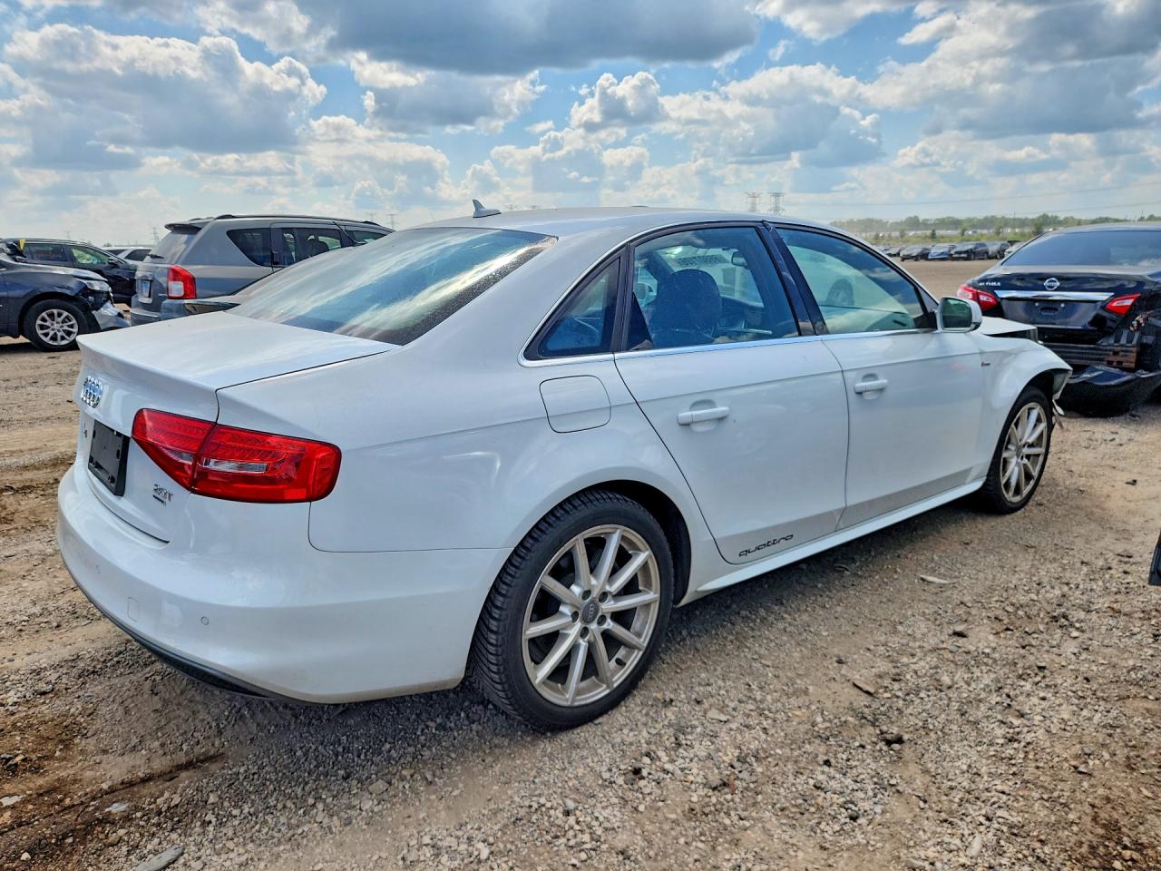 2014 Audi A4 Premium Plus White vin: WAUFFAFL7EA066740