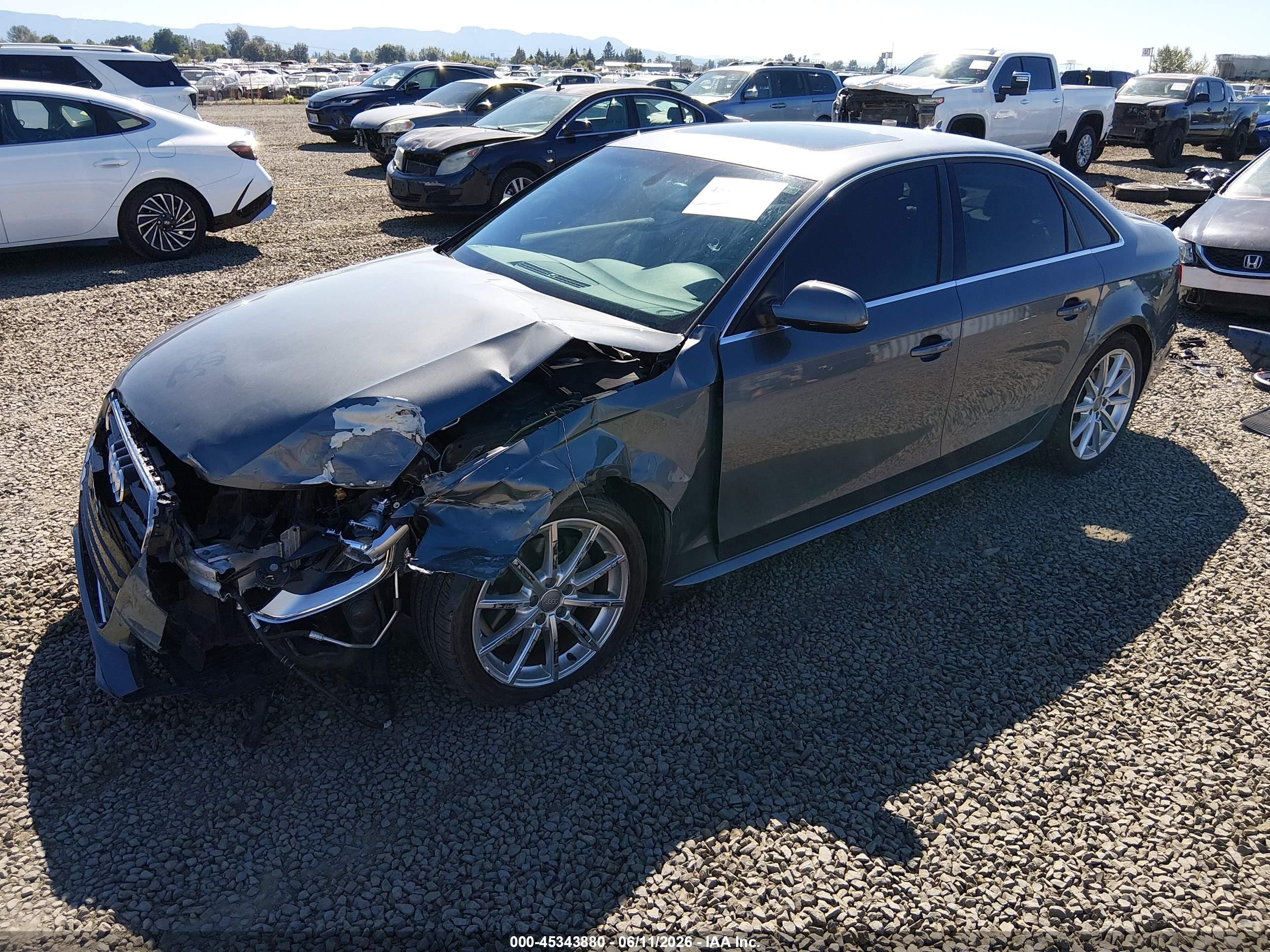 2014 Audi A4 2.0t Premium Gray vin: WAUFFAFL7EA078290