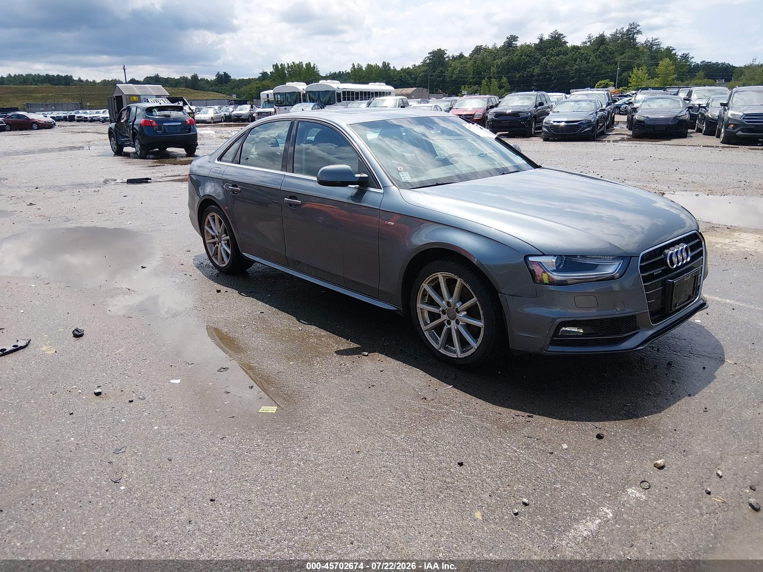 2014 Audi A4 2.0t Premium Серый vin: WAUFFAFL7EN015926