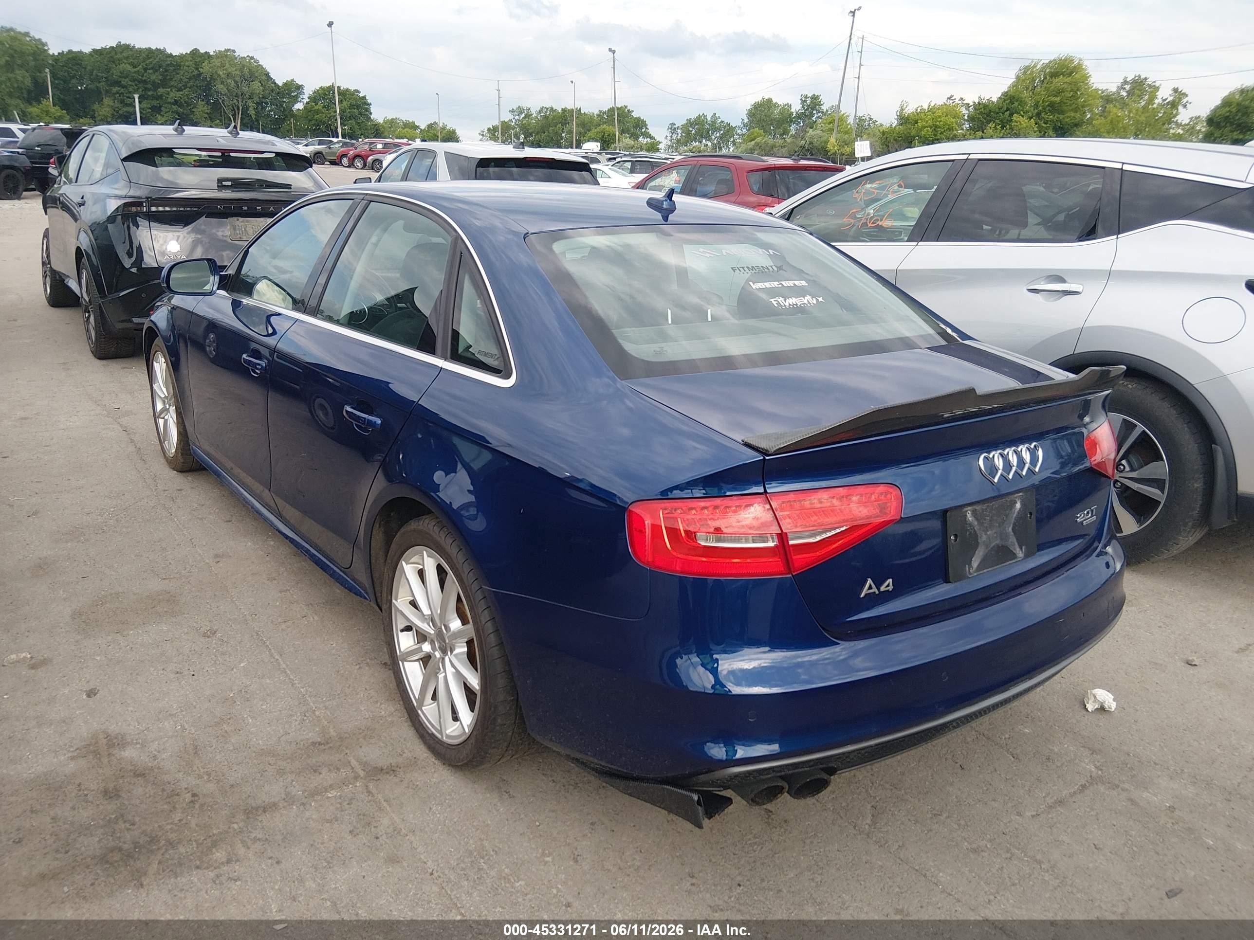 2014 Audi A4 2.0t Premium Синий vin: WAUFFAFL7EN028675