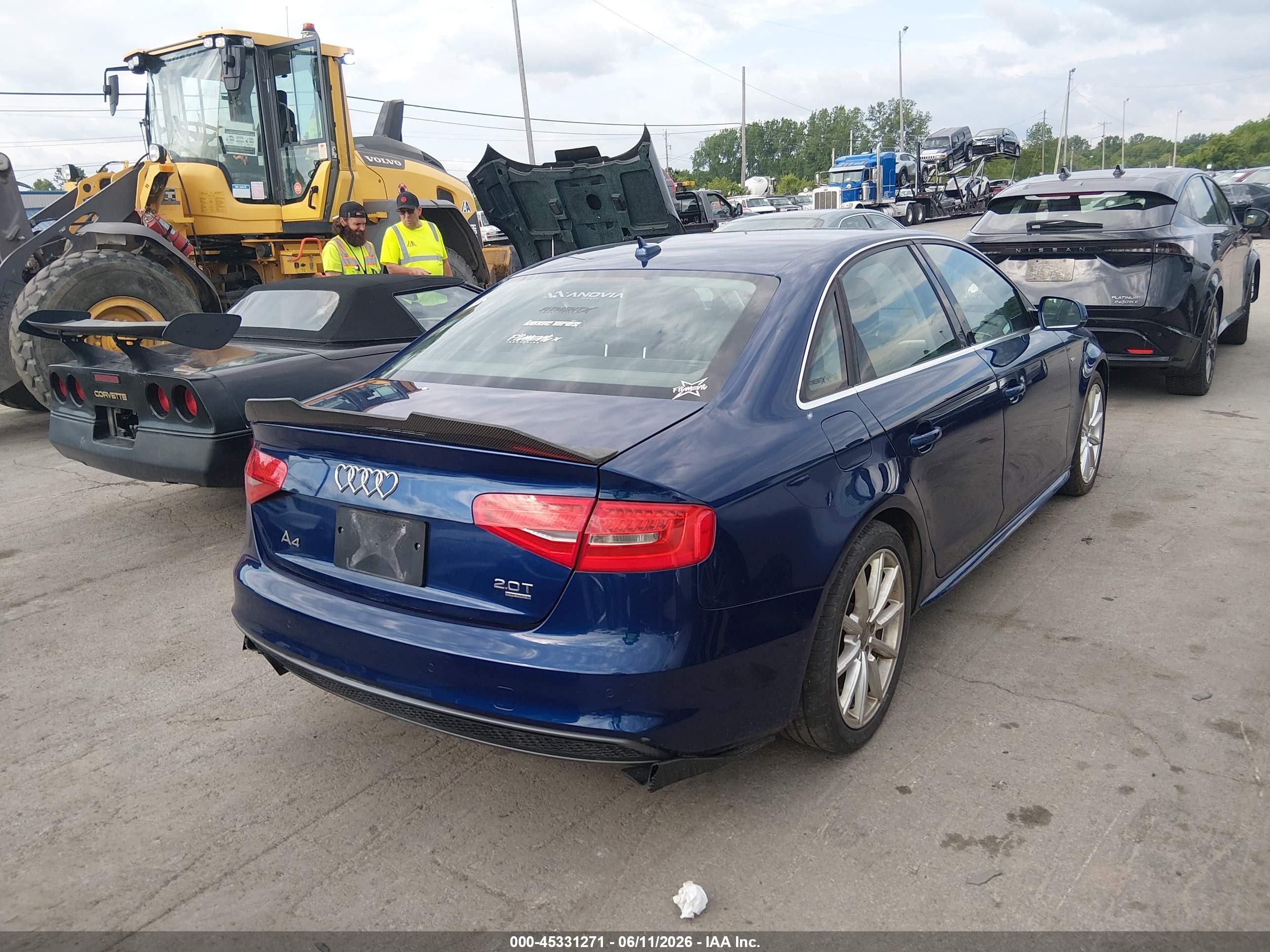 2014 Audi A4 2.0t Premium Синий vin: WAUFFAFL7EN028675