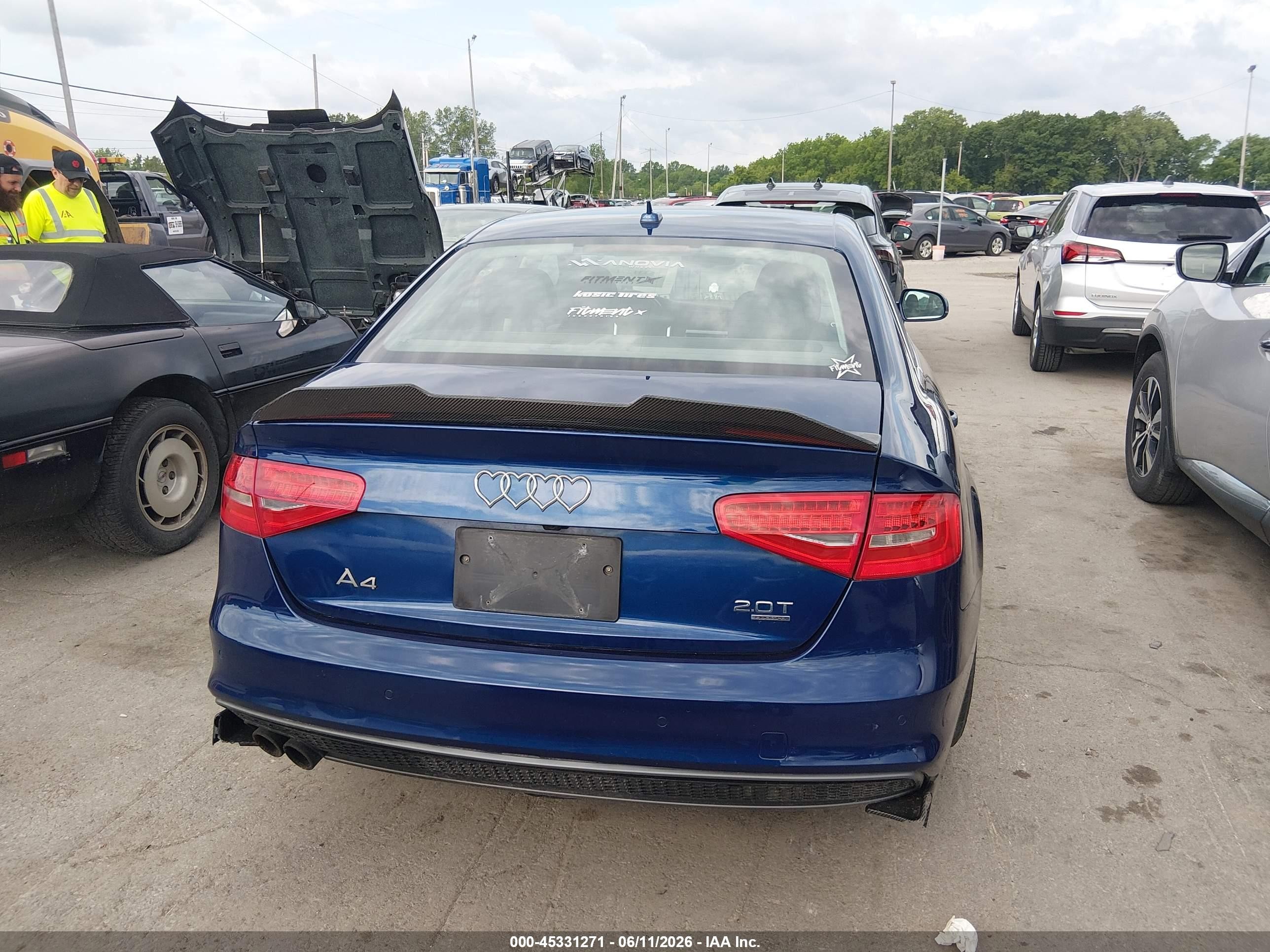 2014 Audi A4 2.0t Premium Синий vin: WAUFFAFL7EN028675