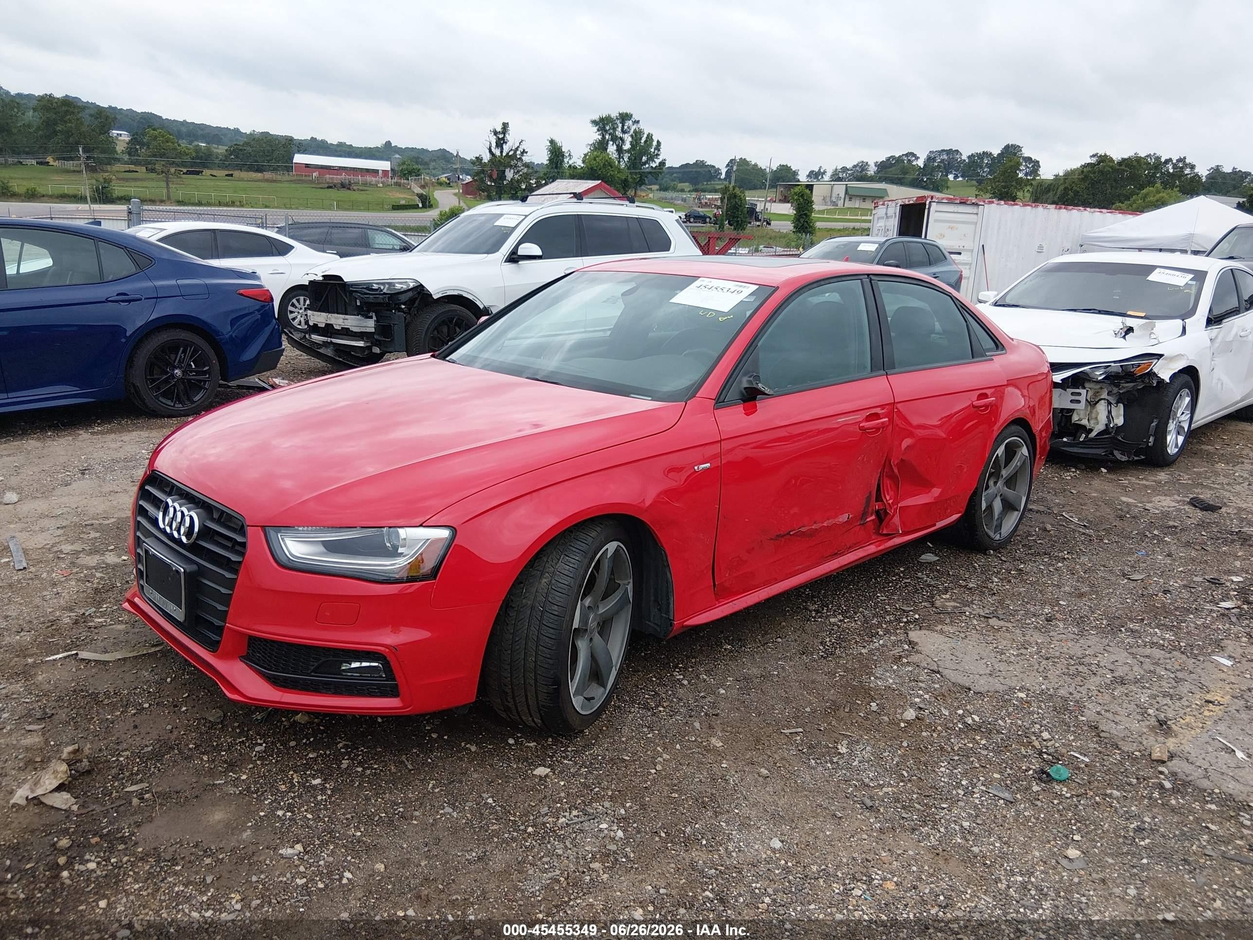 2015 Audi A4 2.0t Premium Red vin: WAUFFAFL7FN001865