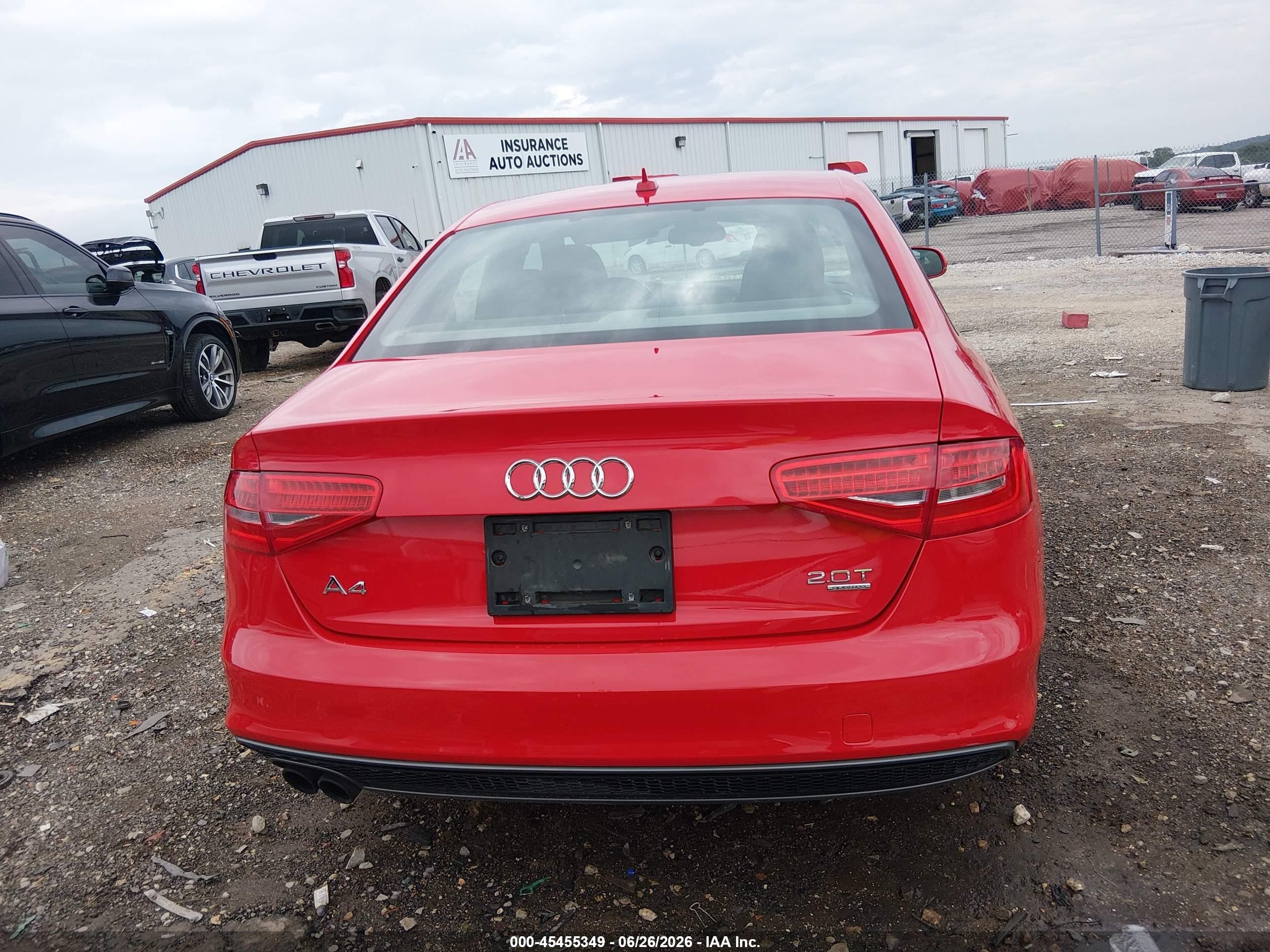 2015 Audi A4 2.0t Premium Red vin: WAUFFAFL7FN001865