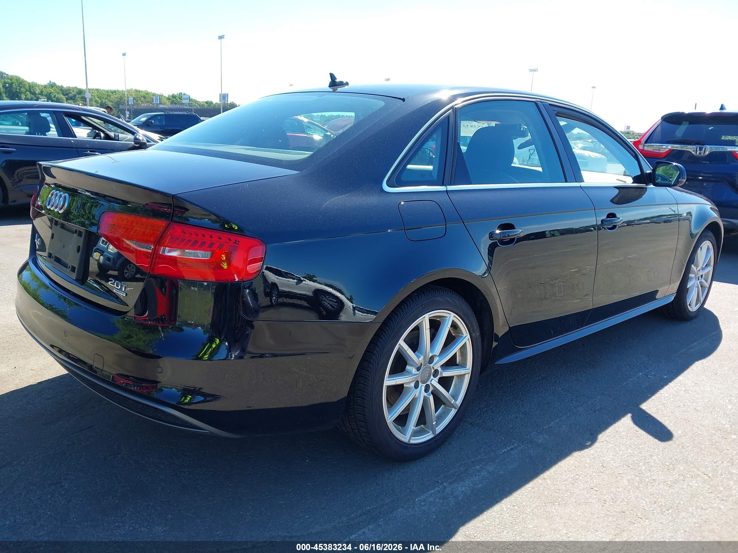 2015 Audi A4 2.0t Premium Black vin: WAUFFAFL7FN011392