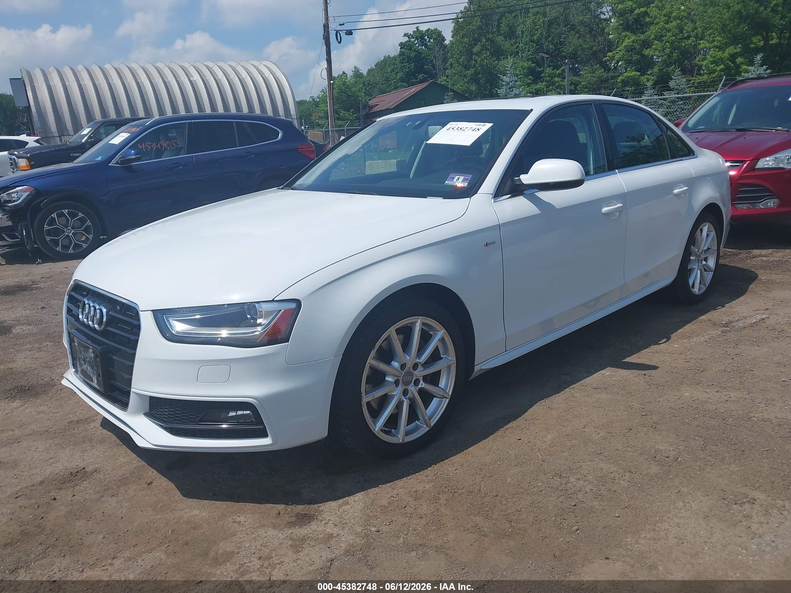 2015 Audi A4 2.0t Premium White vin: WAUFFAFL7FN011652