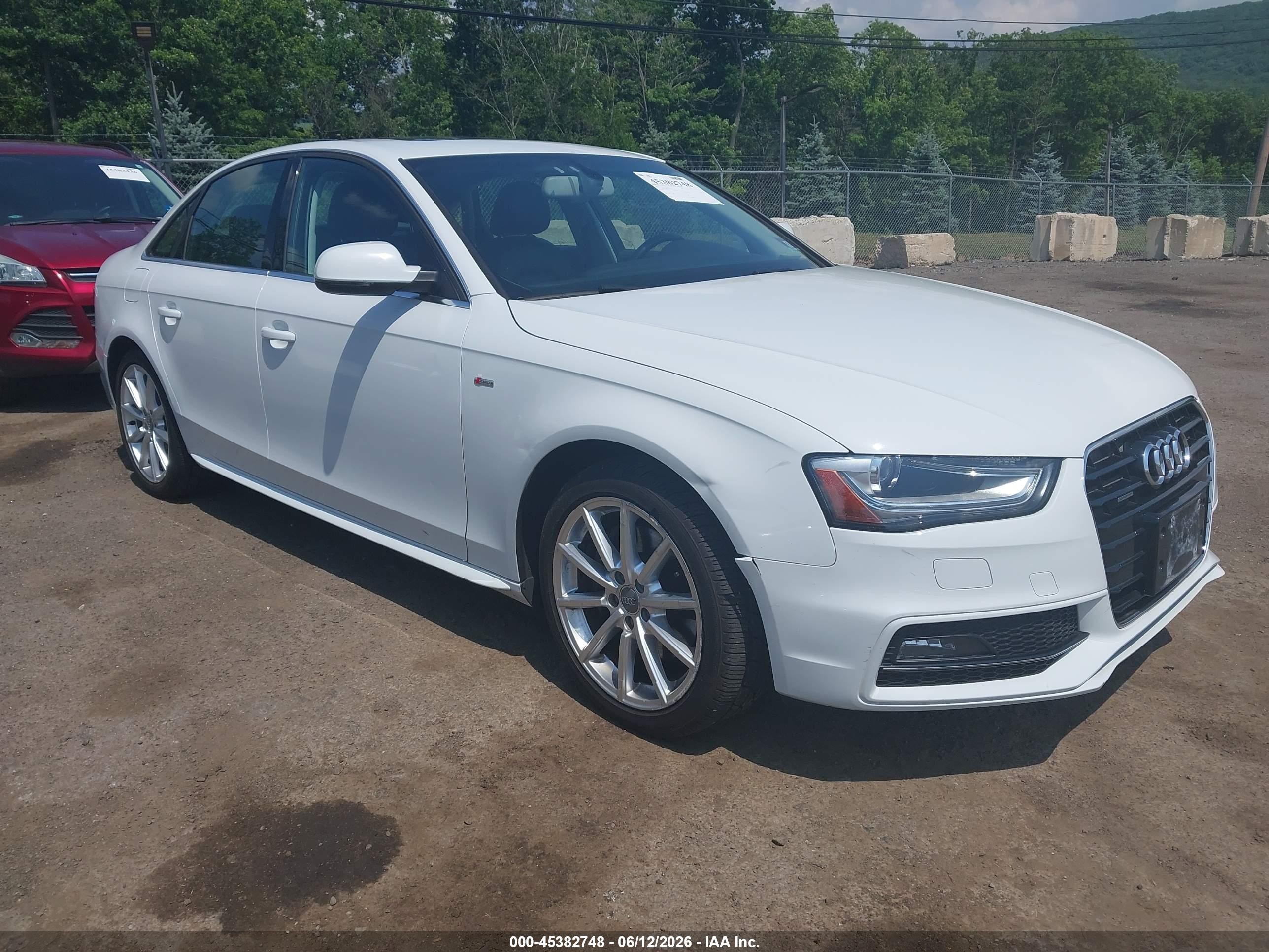 2015 Audi A4 2.0t Premium White vin: WAUFFAFL7FN011652