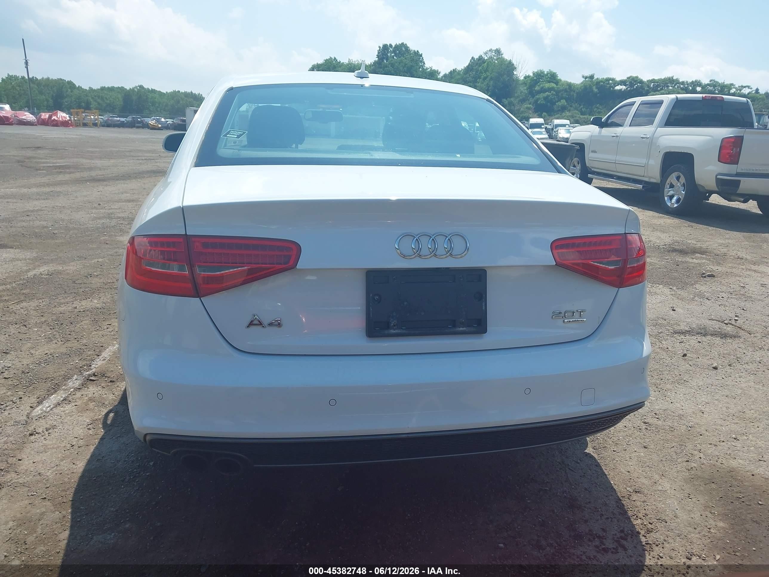 2015 Audi A4 2.0t Premium White vin: WAUFFAFL7FN011652