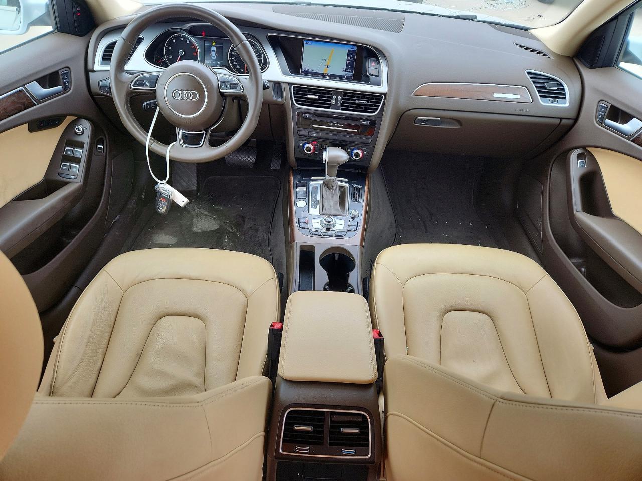 2015 Audi A4 Premium Plus White vin: WAUFFAFL7FN029648