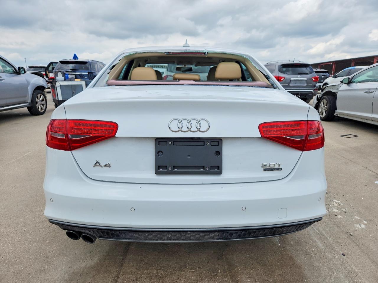 2015 Audi A4 Premium Plus White vin: WAUFFAFL7FN029648