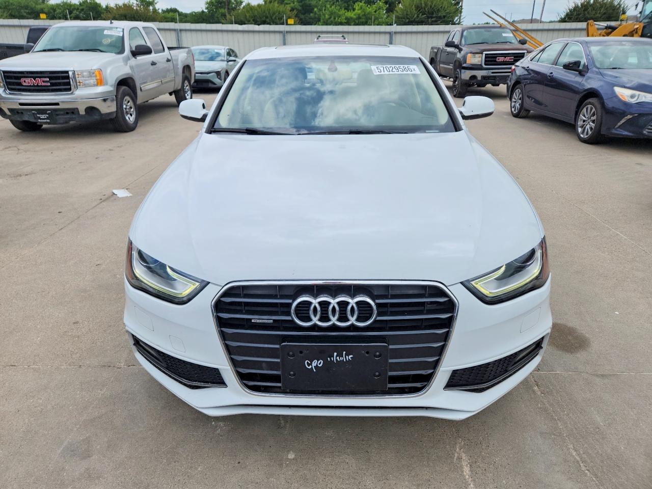 2015 Audi A4 Premium Plus White vin: WAUFFAFL7FN029648