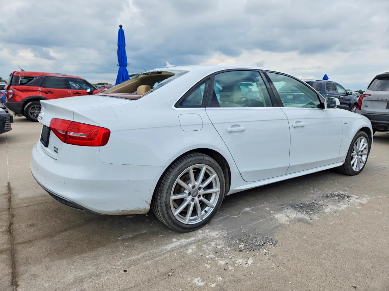 2015 Audi A4 Premium Plus White vin: WAUFFAFL7FN029648