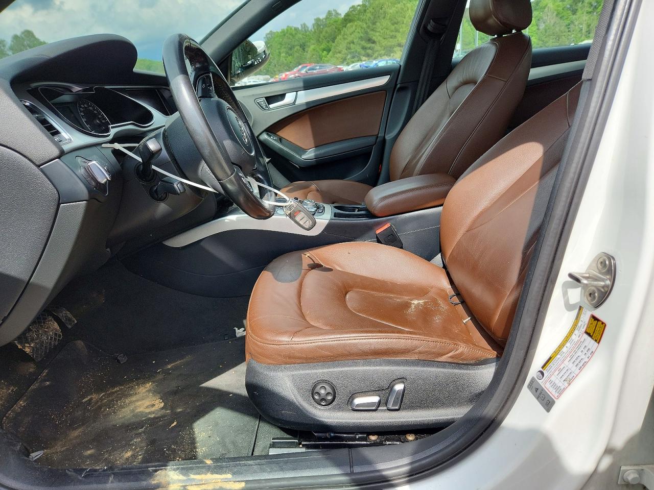 2015 Audi A4 Premium Plus White vin: WAUFFAFL7FN037507