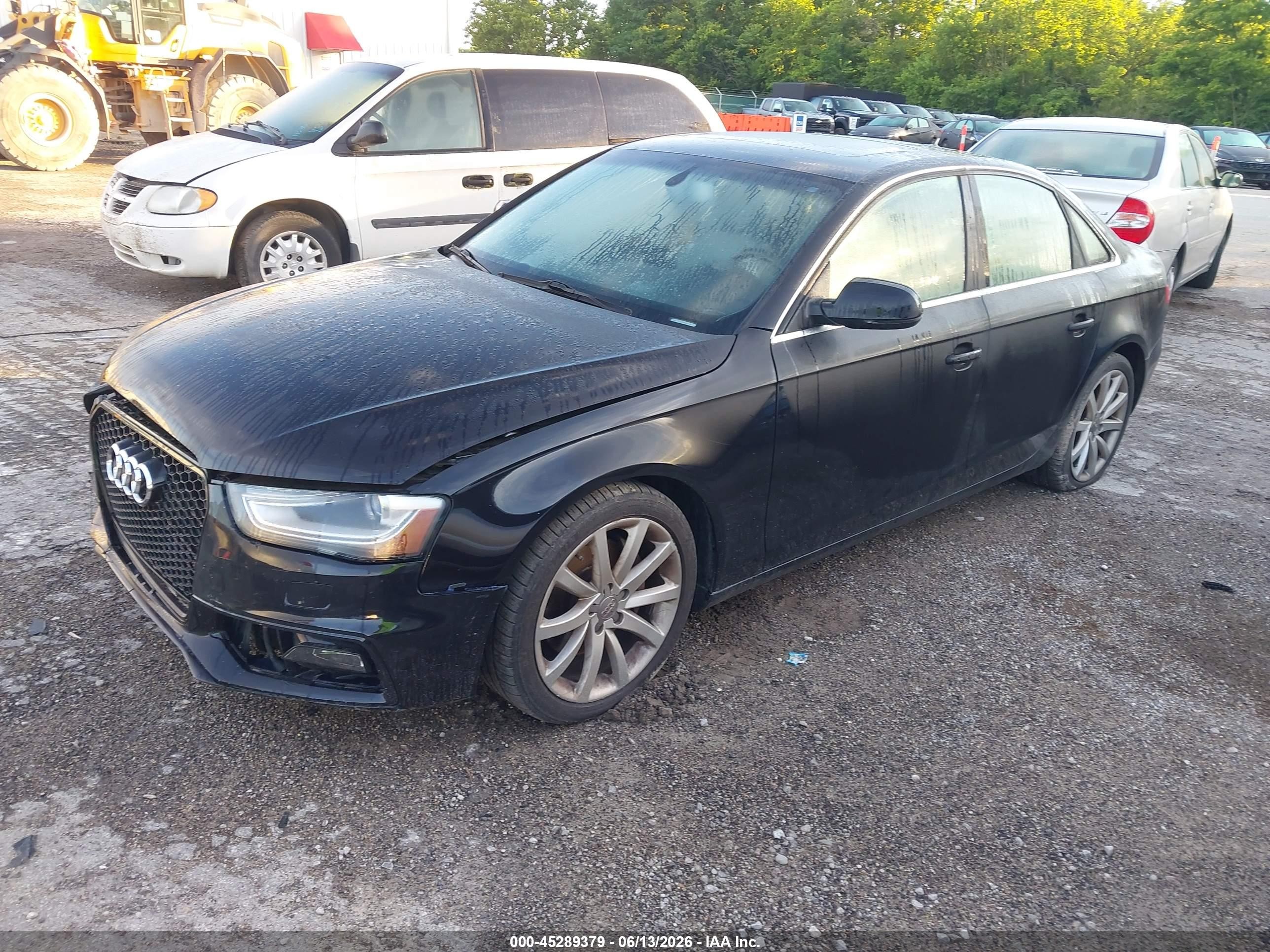 2013 Audi A4 2.0t Premium Black vin: WAUFFAFL8DN030627