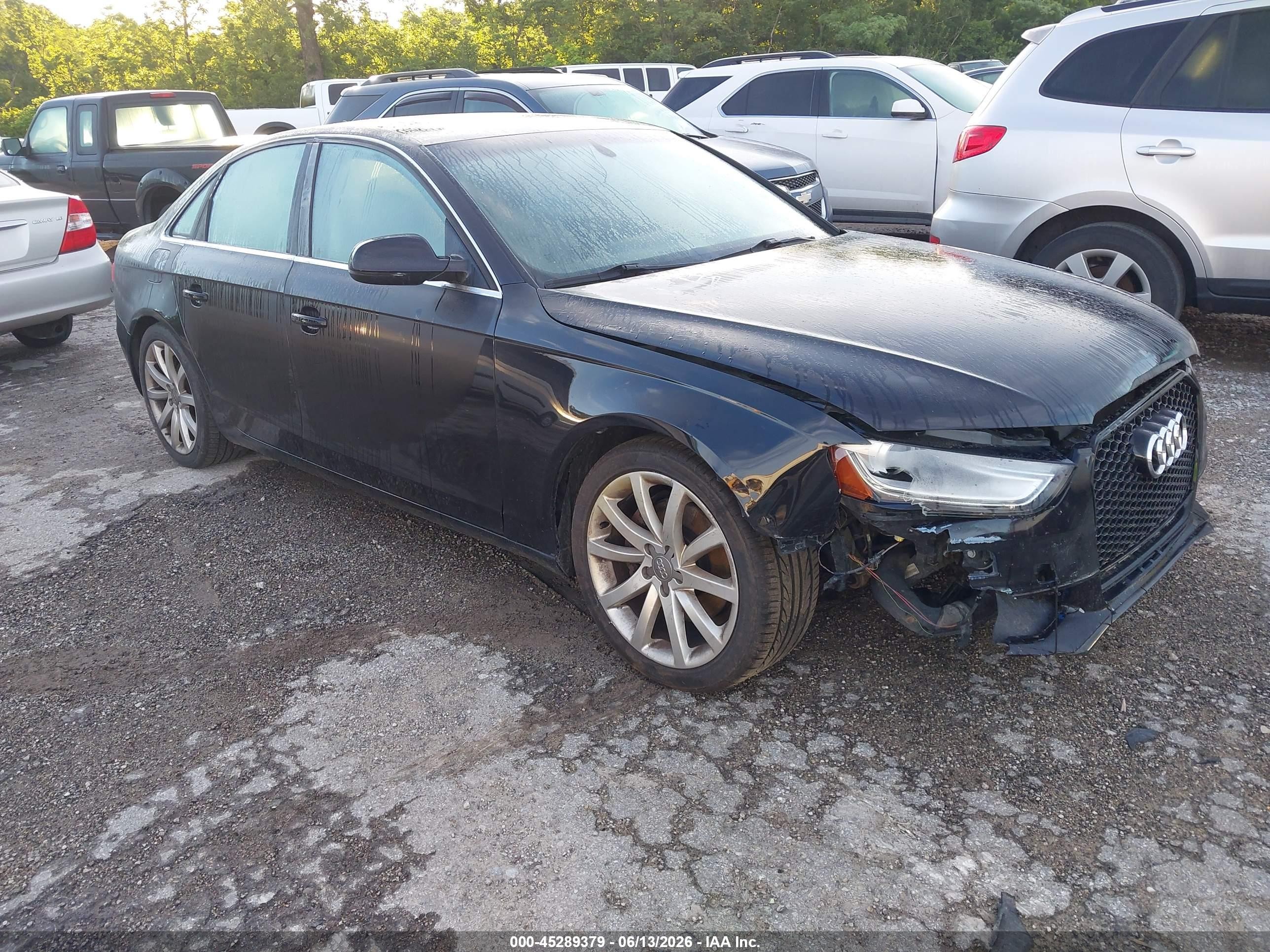 2013 Audi A4 2.0t Premium Black vin: WAUFFAFL8DN030627