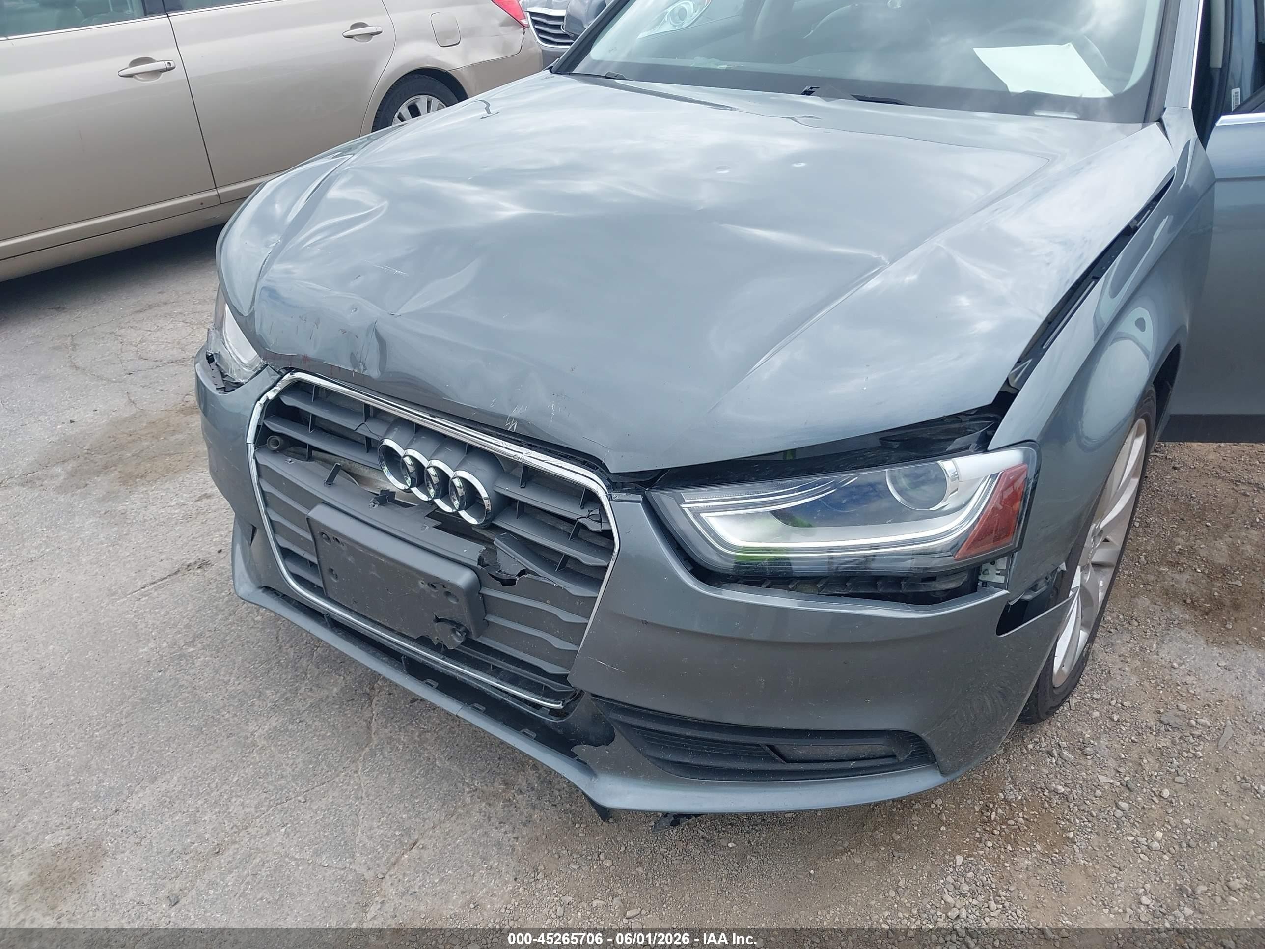 2013 Audi A4 2.0t Premium Gray vin: WAUFFAFL8DN046438
